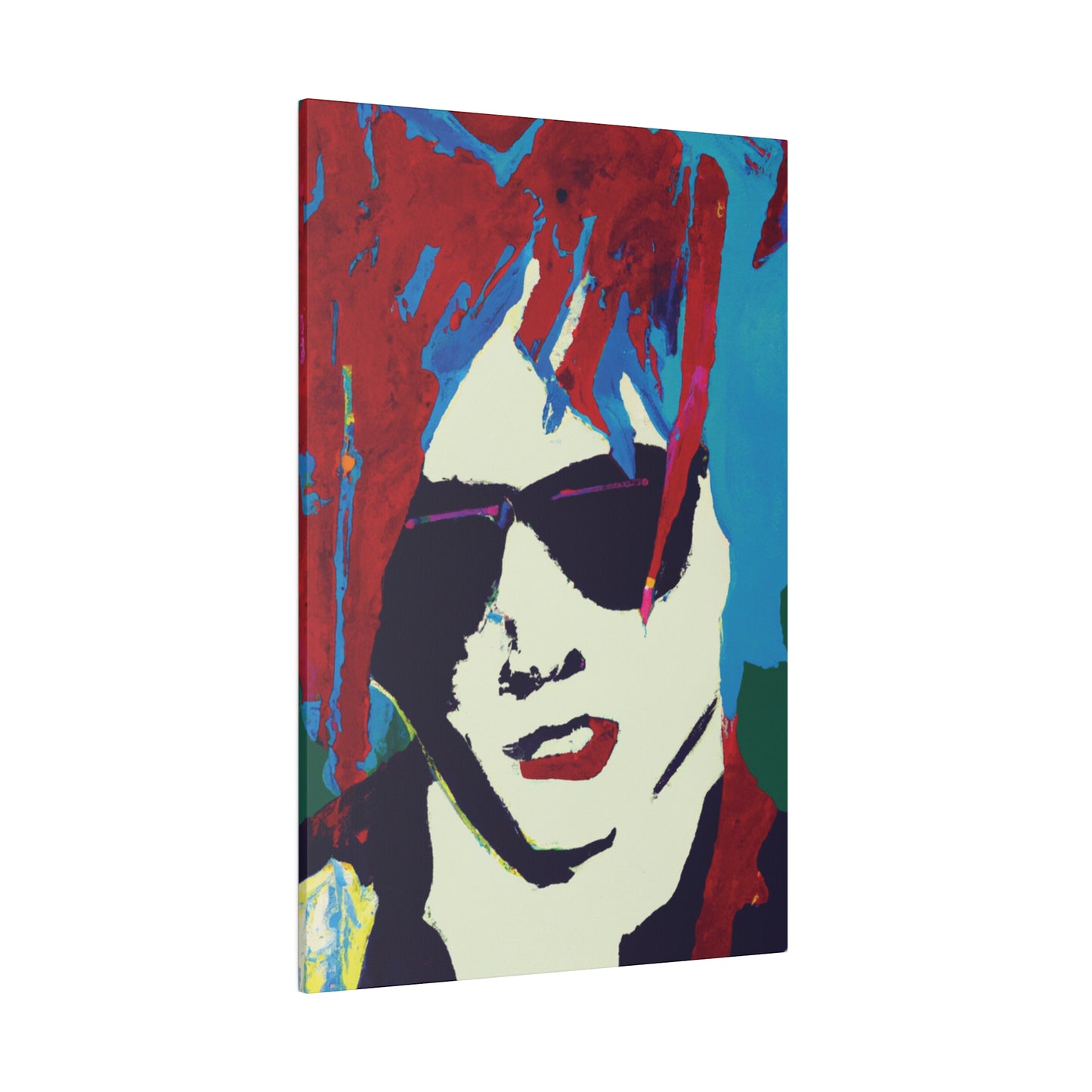 9347K - Rockstar Painting Print | Face | Abstract | Poster | Home Decor | Wall Art | Music Art | Canvas