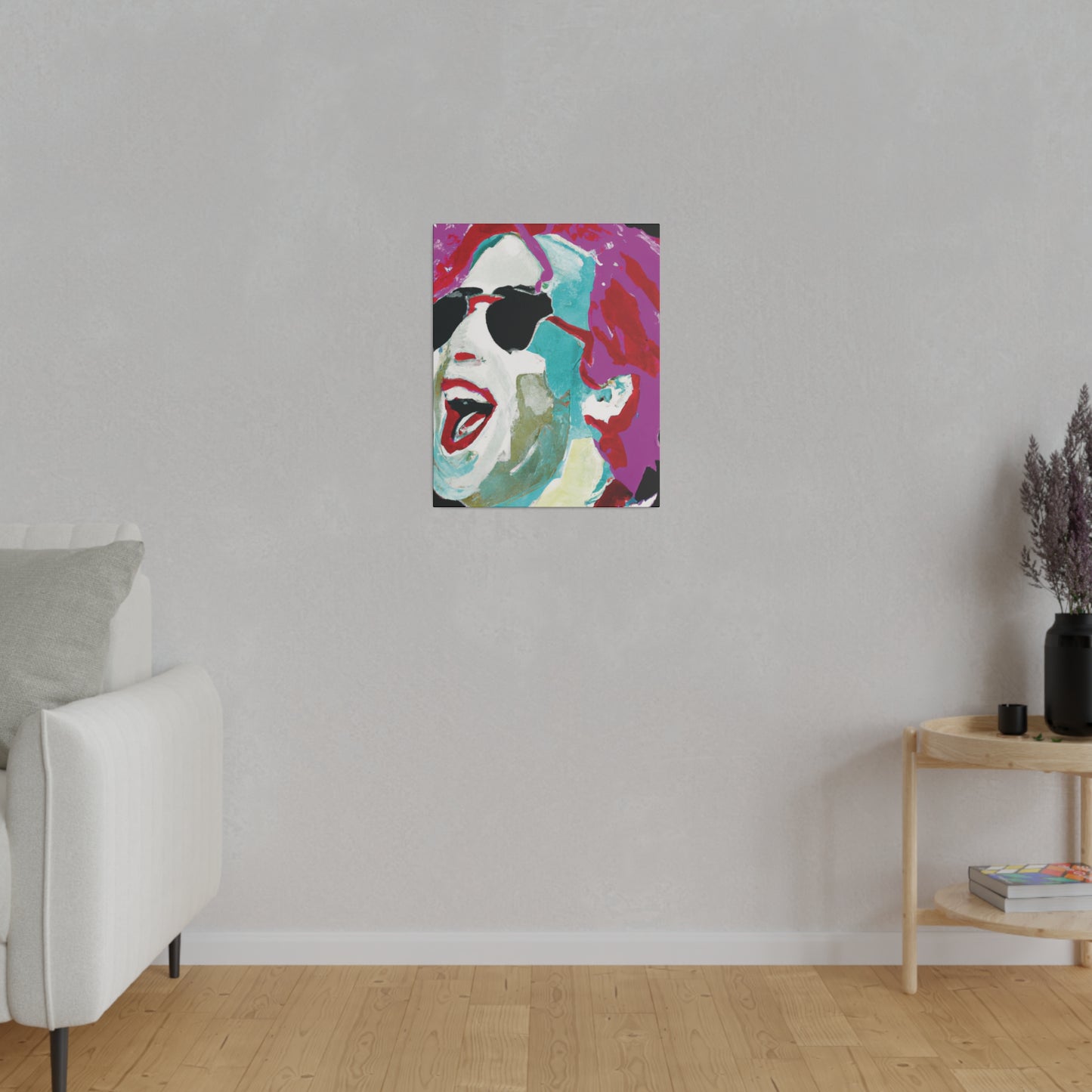 7676H - Rockstar Painting Print | Face | Abstract | Poster | Home Decor | Wall Art | Music Art | Canvas