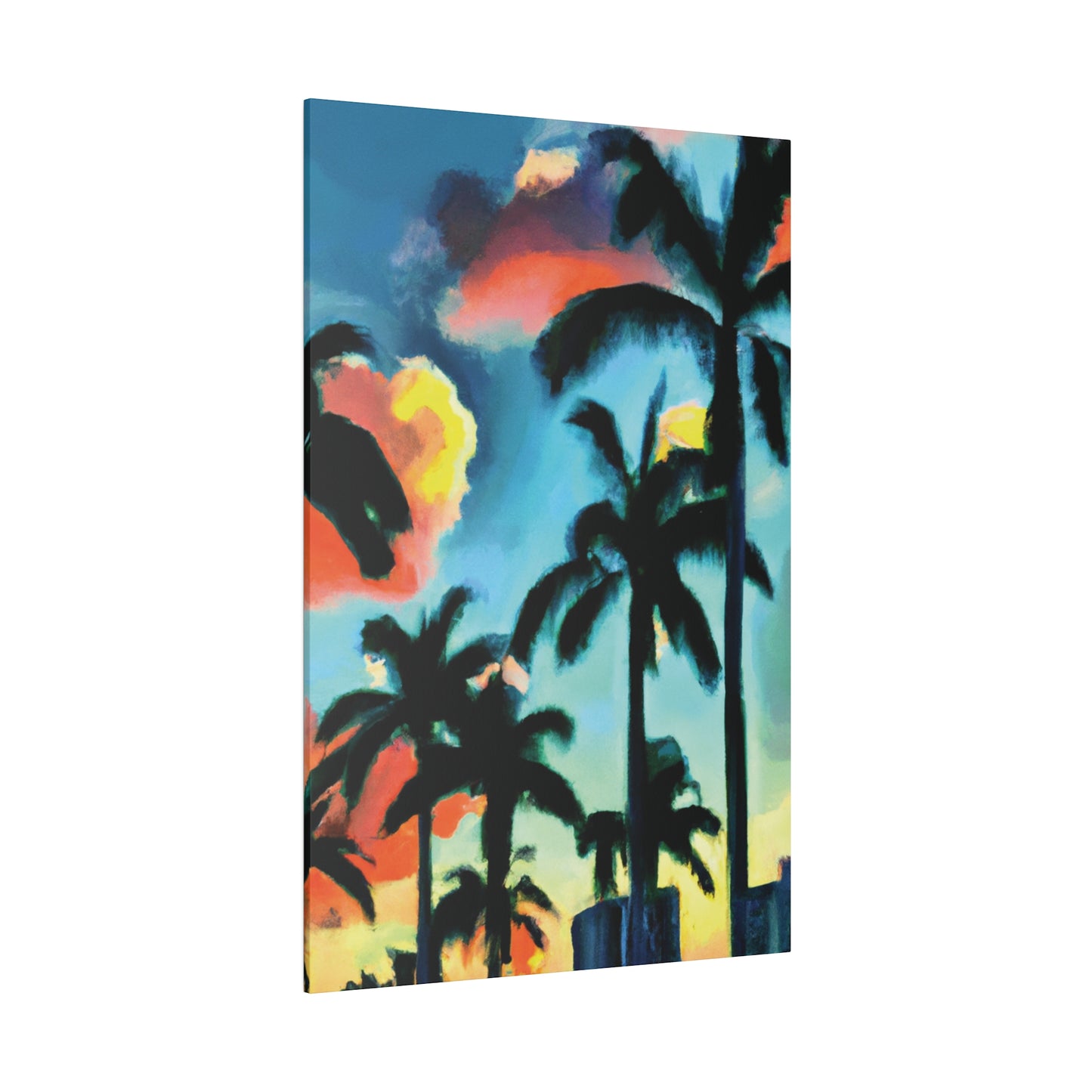 8724W - Miami Beach Sunset Painting Print | Miami | Beach | Sunset | Poster | Home Decor | Wall Art | Canvas