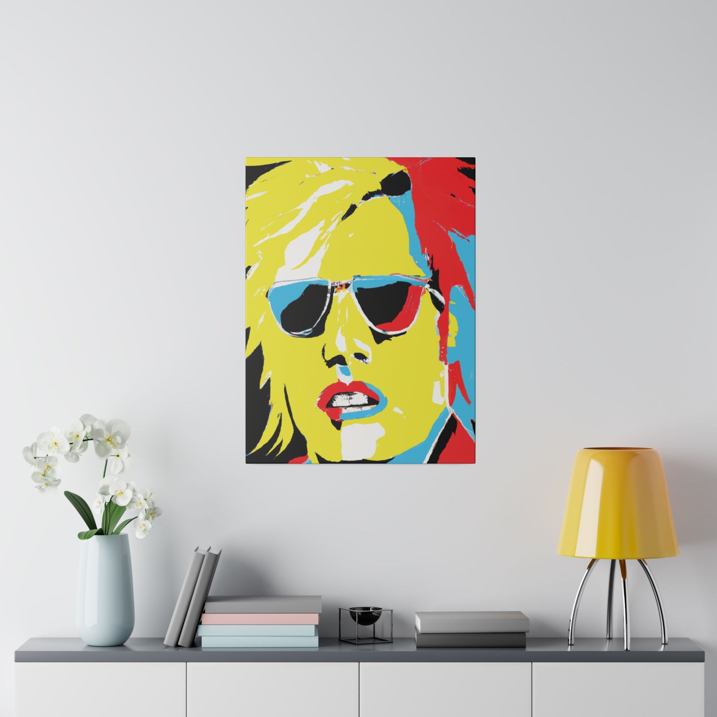 7436R - Rockstar Painting Print | Face | Abstract | Poster | Home Decor | Wall Art | Music Art | Canvas