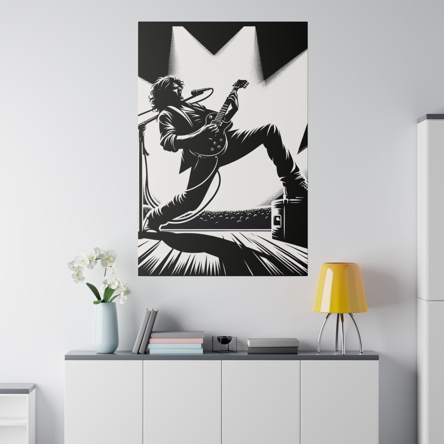 7325M - music art work, rockstar gifts, musician gift ideas, guitar art work, guitar artwork, guitar wall art canvas, playing guitar, decor