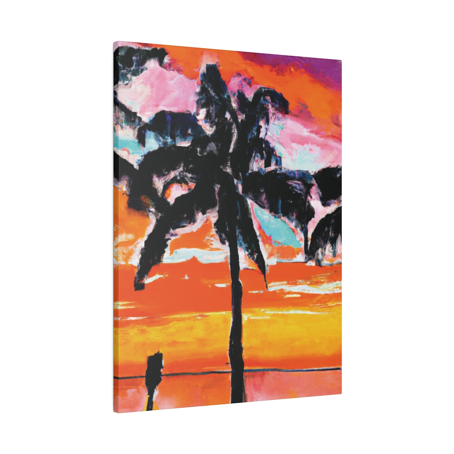 8371S - Miami Beach Sunset Painting Print | Miami | Beach | Sunset | Poster | Home Decor | Wall Art | Canvas