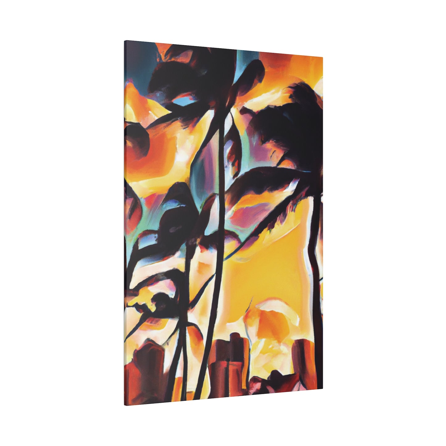 7343H - Miami Beach Sunset Painting Print | Miami | Beach | Sunset | Poster | Home Decor | Wall Art | Canvas
