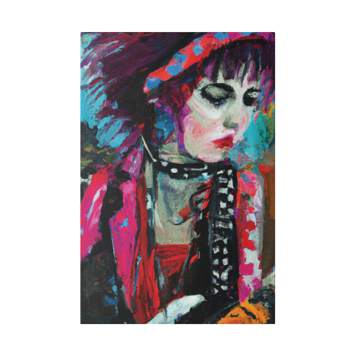 9225T - Rockstar Oil Painting Style Print | Poster | Home Decor | Wall Art | Music Art | Canvas