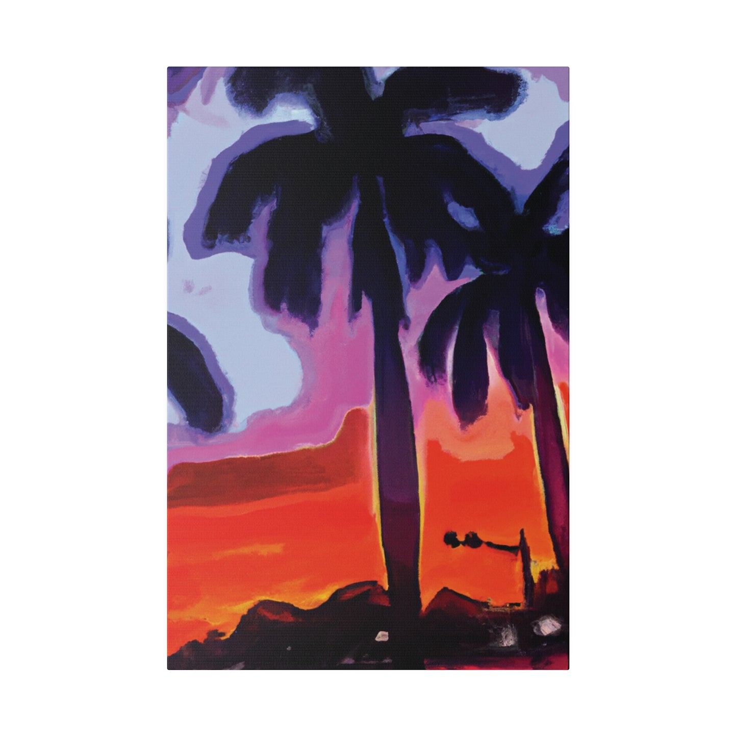 8187A - Miami Beach Sunset Painting Print | Miami | Beach | Sunset | Poster | Home Decor | Wall Art | Canvas