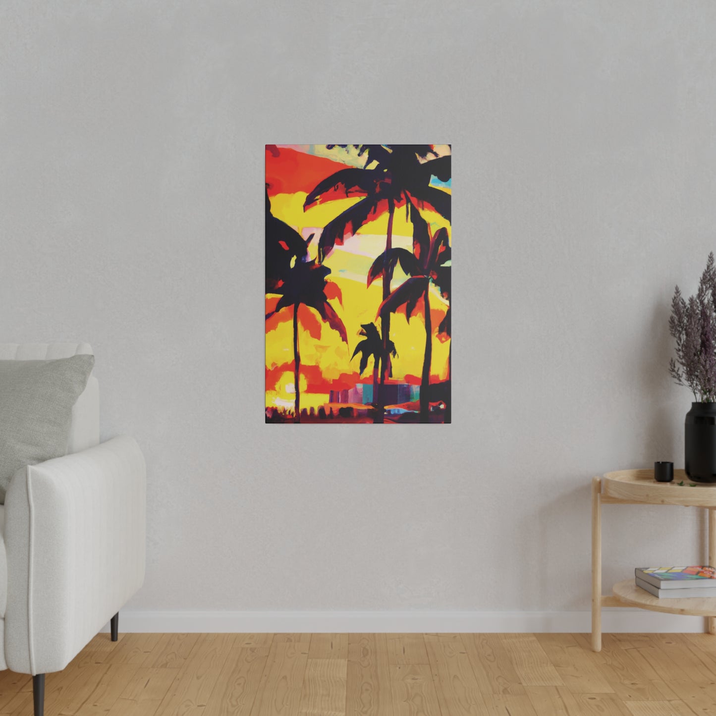 7643G - Miami Beach Sunset Painting Print | Miami | Beach | Sunset | Poster | Home Decor | Wall Art | Canvas