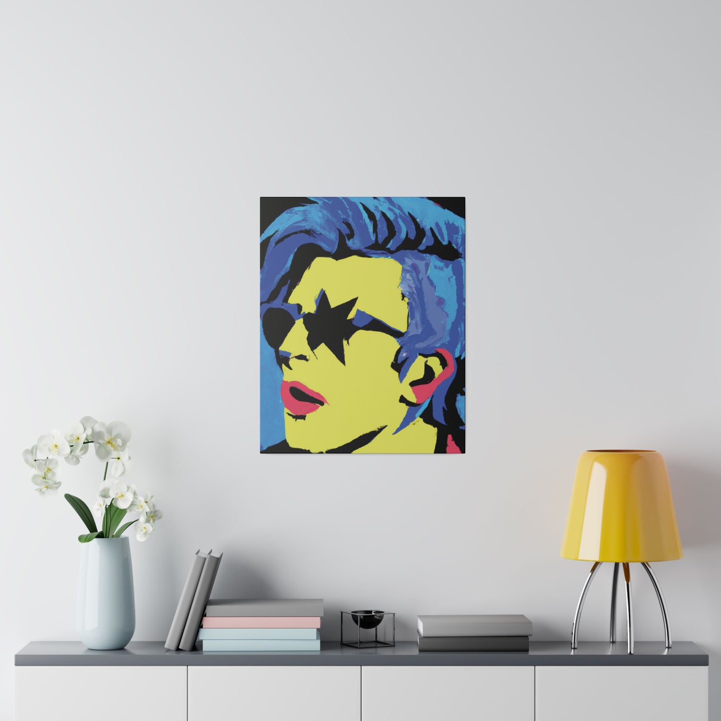 9361F - Rockstar Painting Print | Face | Abstract | Poster | Home Decor | Wall Art | Music Art | Canvas