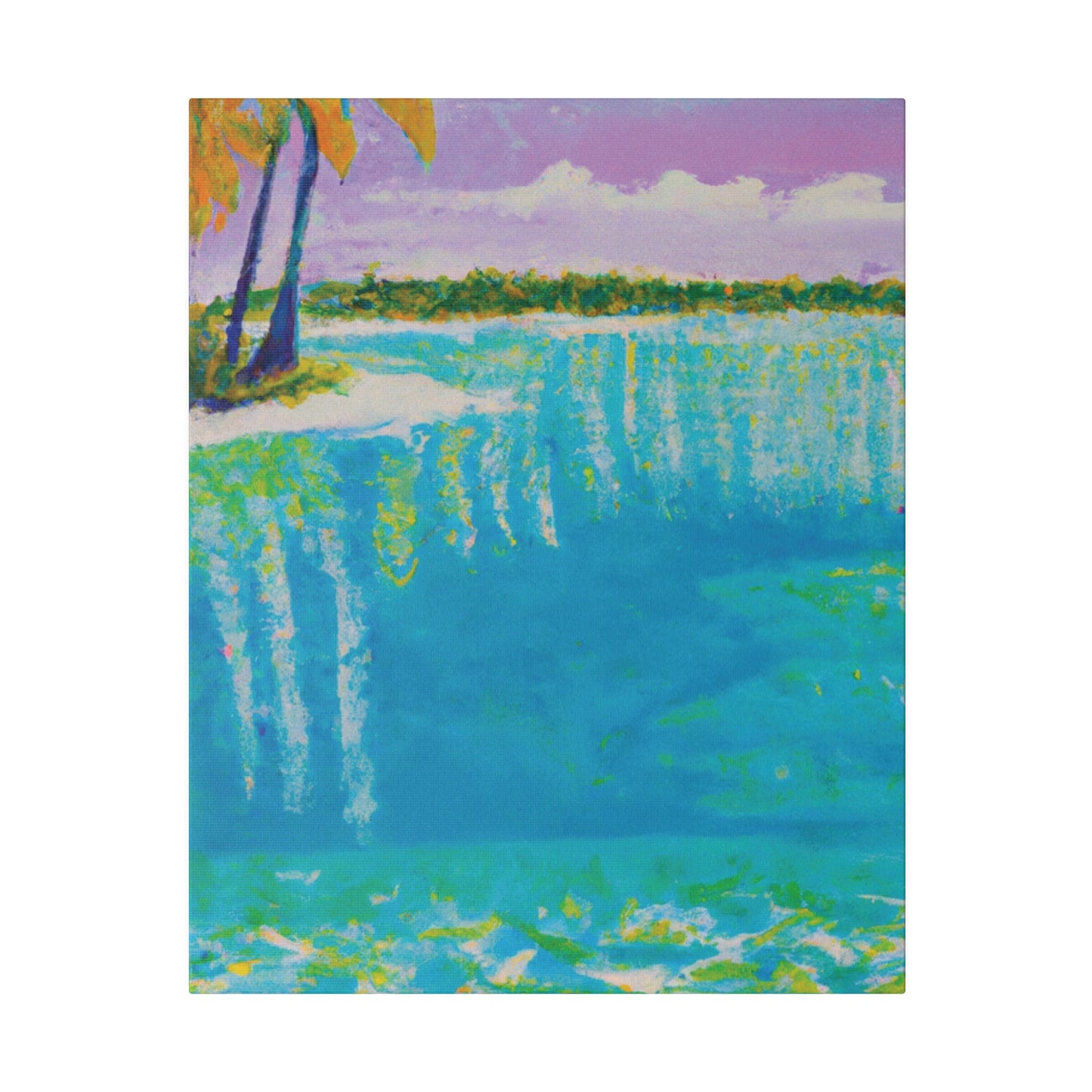 4568K - Bahamas Ocean Painting Print | Bahamas | Ocean | Beach | Poster | Home Decor | Wall Art | Canvas