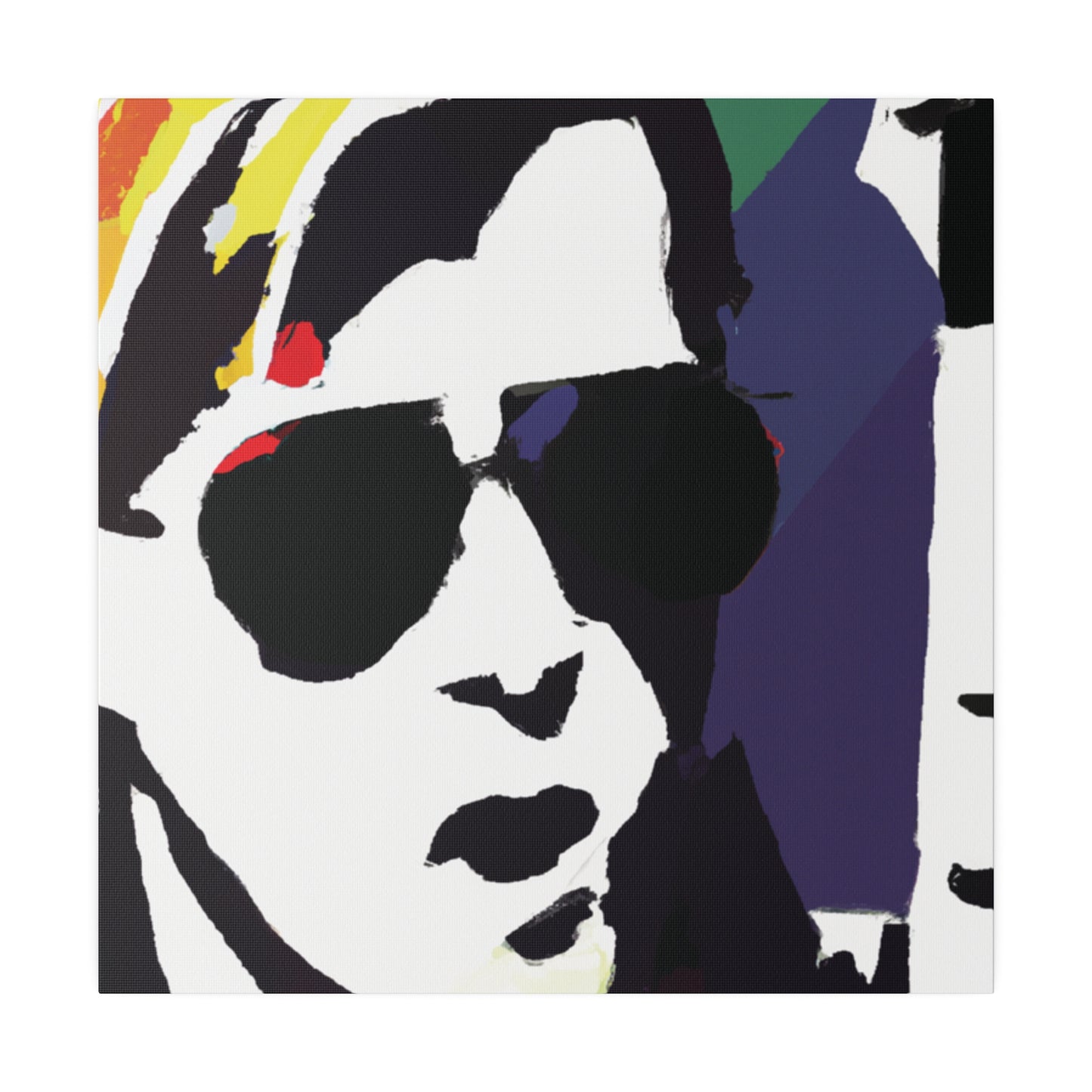 3723C - Rockstar Painting Print | Face | Abstract | Poster | Home Decor | Wall Art | Music Art | Canvas