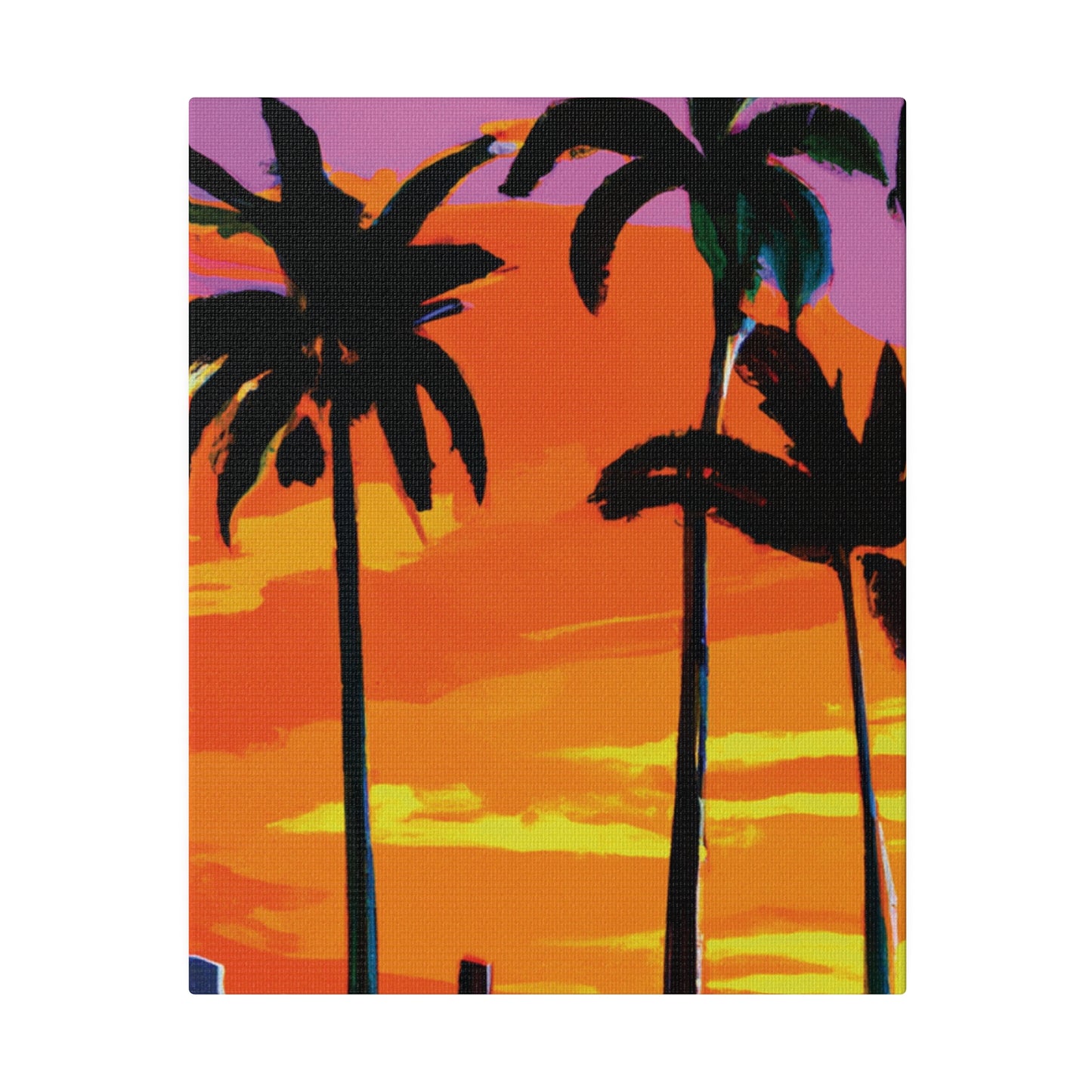 7834K - Miami Beach Sunset Painting Print | Miami | Beach | Sunset | Poster | Home Decor | Wall Art | Canvas