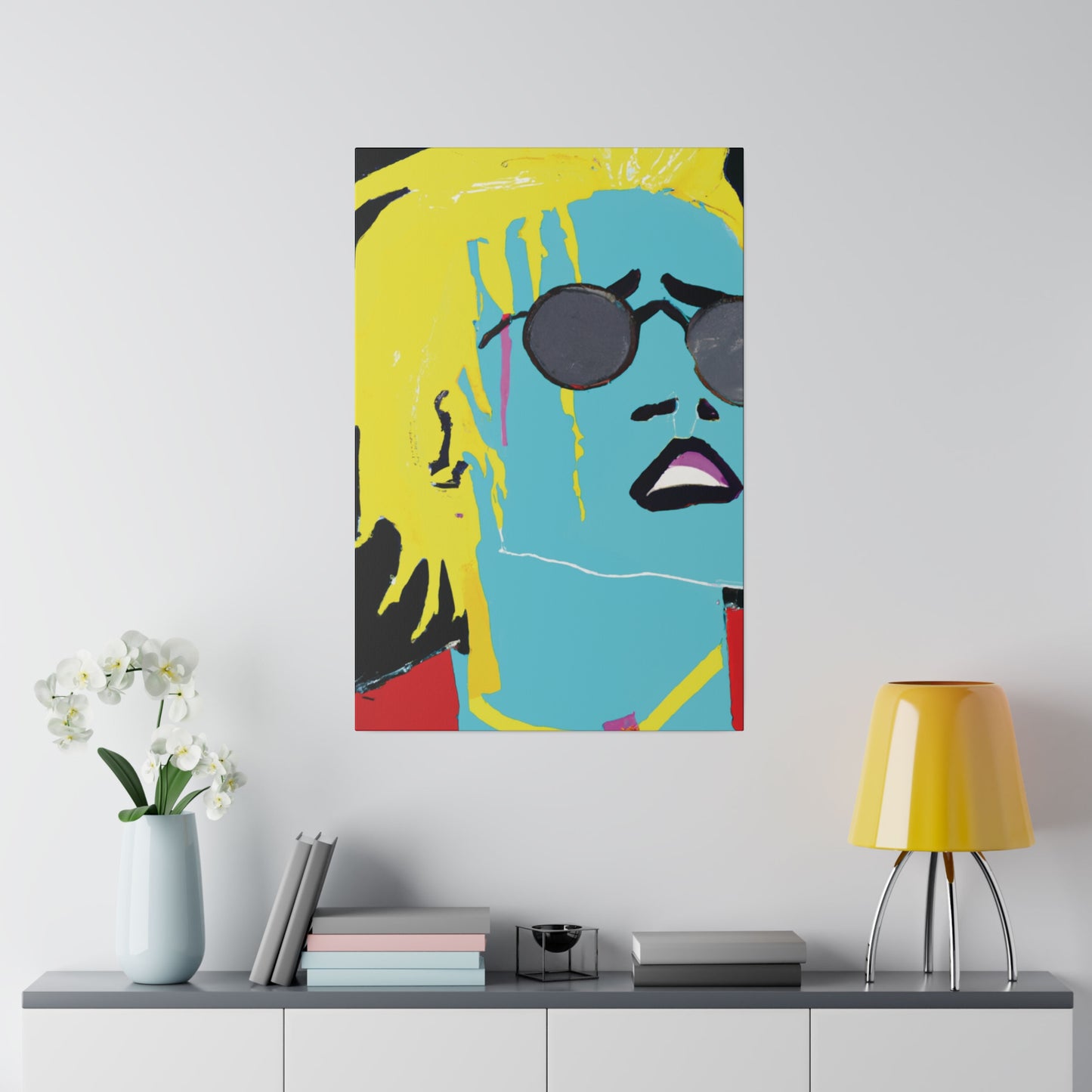 3863S - Rockstar Painting Print | Face | Abstract | Poster | Home Decor | Wall Art | Music Art | Canvas
