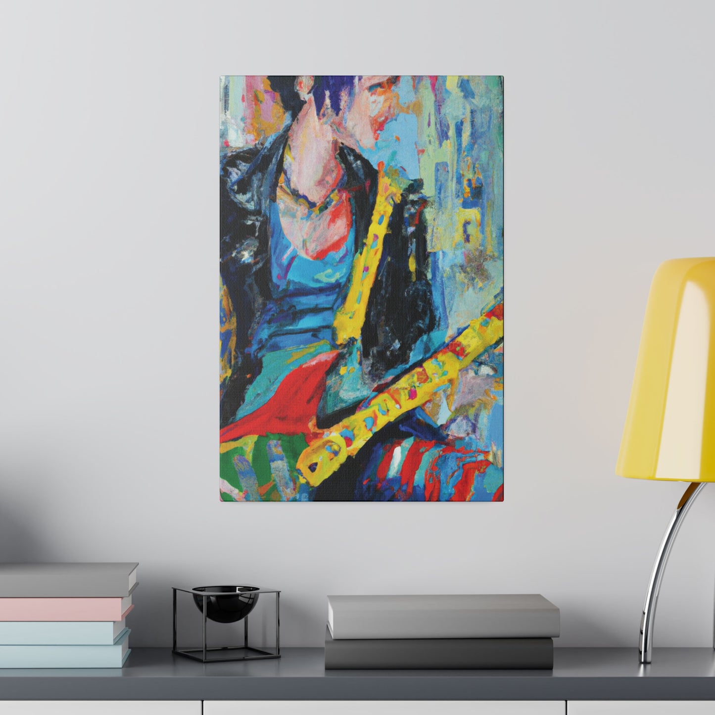 514Y - Rockstar Oil Painting Style Print | Poster | Home Decor | Wall Art | Music Art | Canvas