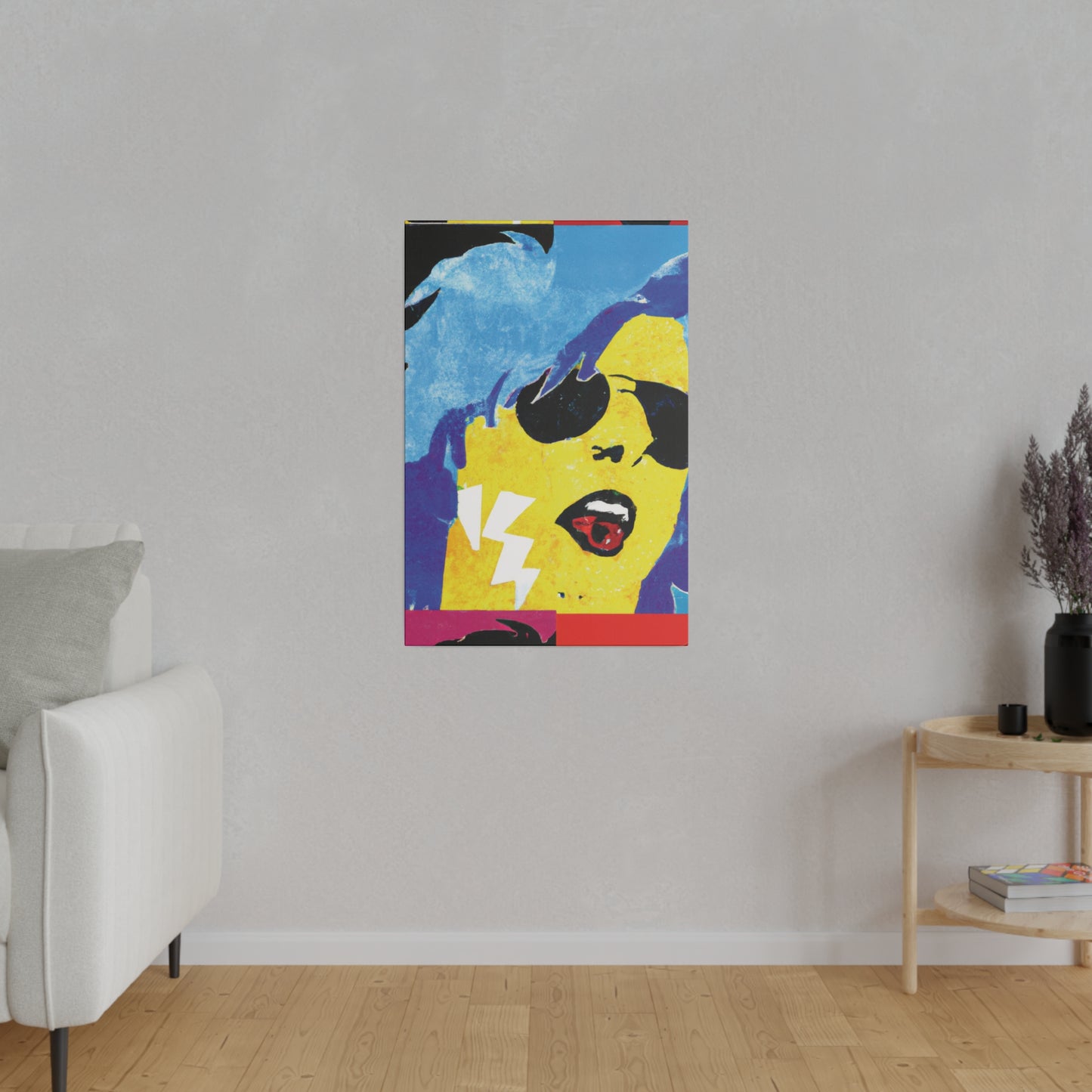 7517Q - Rockstar Painting Print | Face | Abstract | Poster | Home Decor | Wall Art | Music Art | Canvas