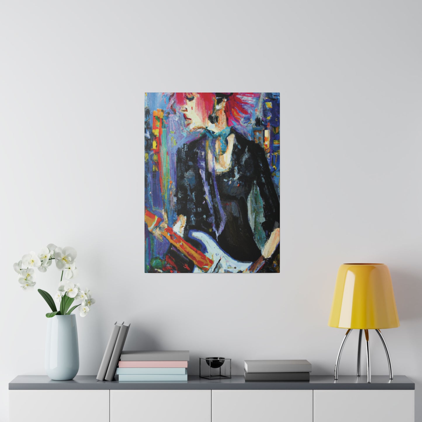 2491T - Rockstar Oil Painting Style Print | Poster | Home Decor | Wall Art | Music Art | Canvas