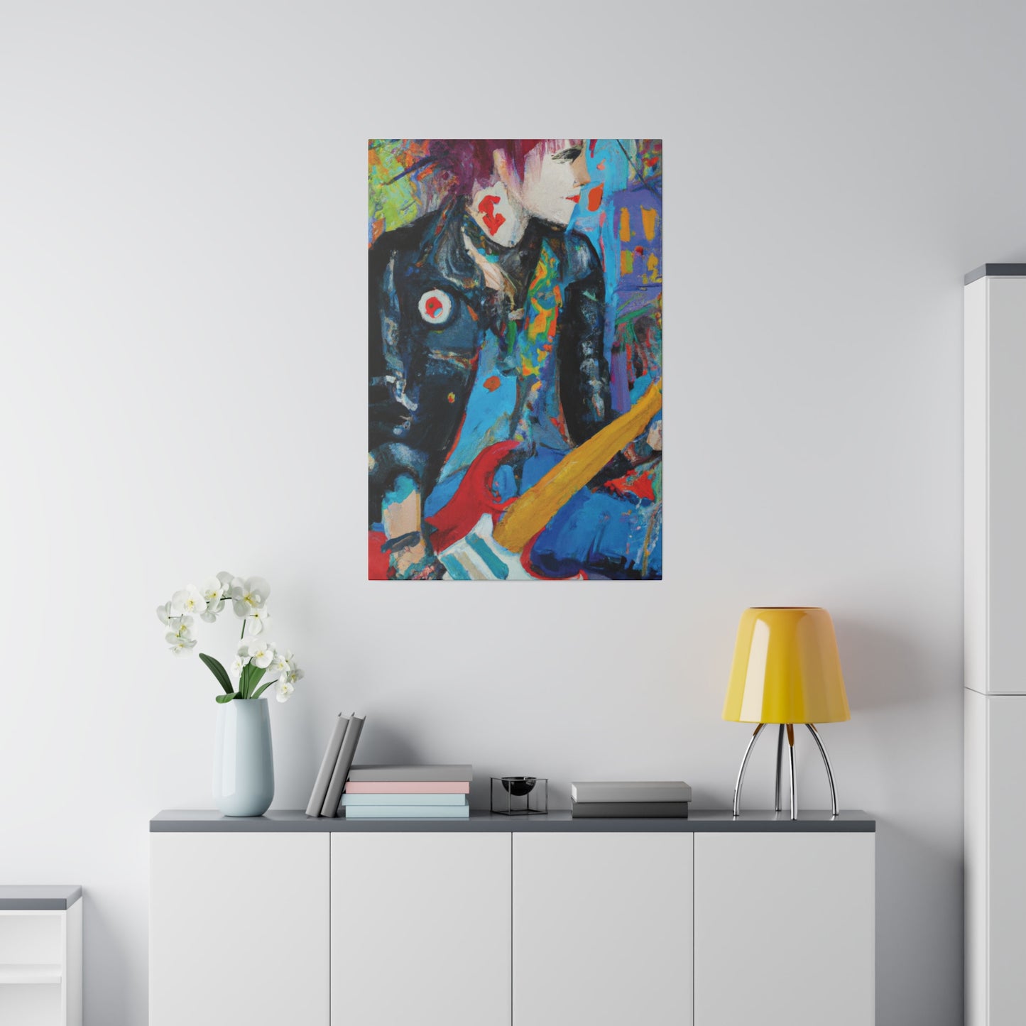 4391Q - Rockstar Oil Painting Style Print | Poster | Home Decor | Wall Art | Music Art | Canvas