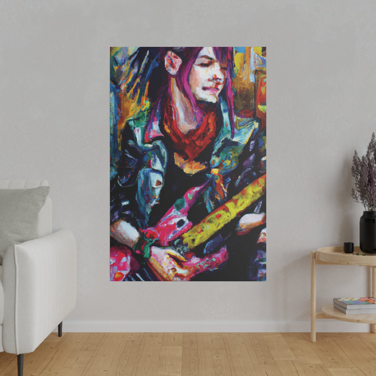 9128F - Rockstar Oil Painting Style Print | Poster | Home Decor | Wall Art | Music Art | Canvas