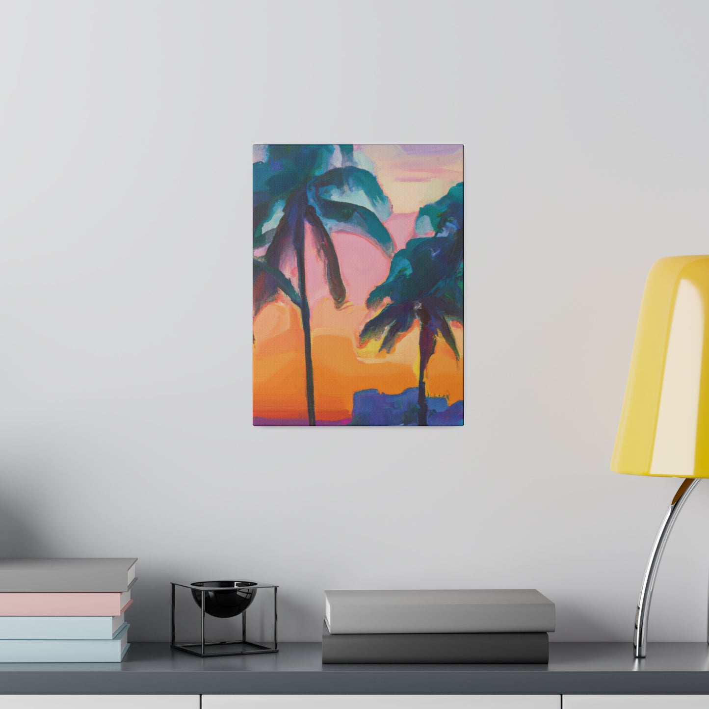 6494M - Miami Beach Sunset Painting Print | Miami | Beach | Sunset | Poster | Home Decor | Wall Art | Canvas