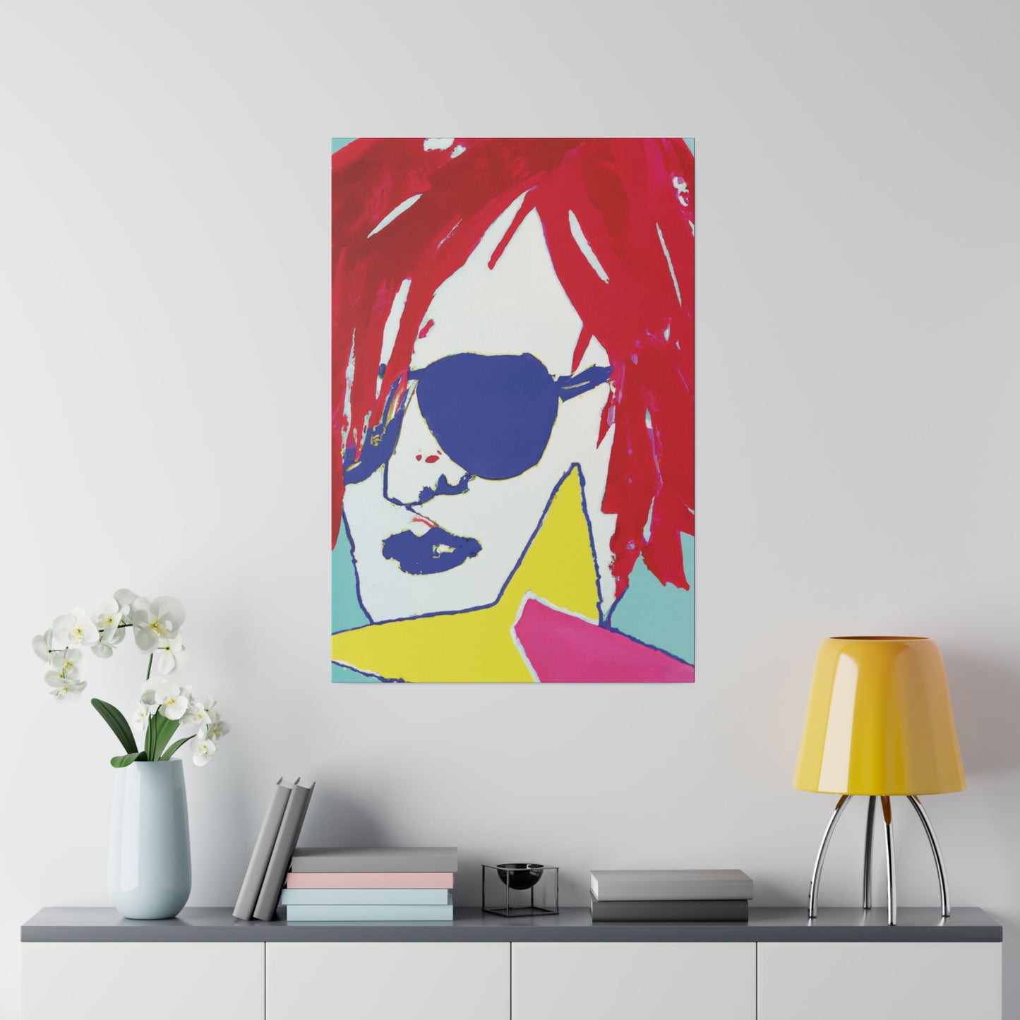 5681B - Rockstar Painting Print | Face | Abstract | Poster | Home Decor | Wall Art | Music Art | Canvas