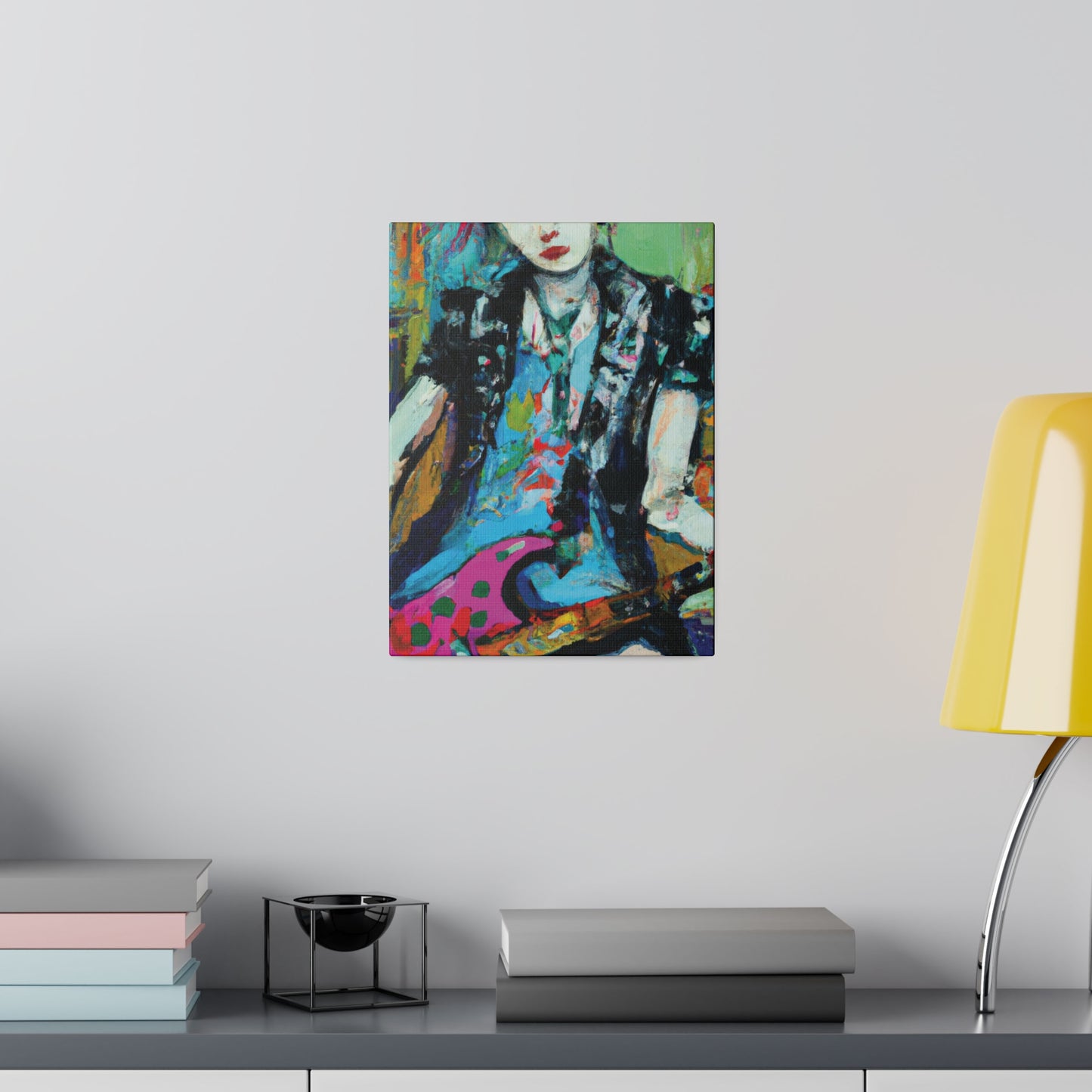 8725A - Rockstar Oil Painting Style Print | Poster | Home Decor | Wall Art | Music Art | Canvas