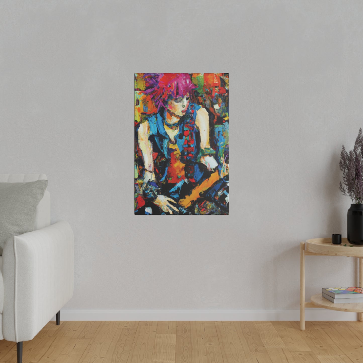 5373K - Rockstar Oil Painting Style Print | Poster | Home Decor | Wall Art | Music Art | Canvas