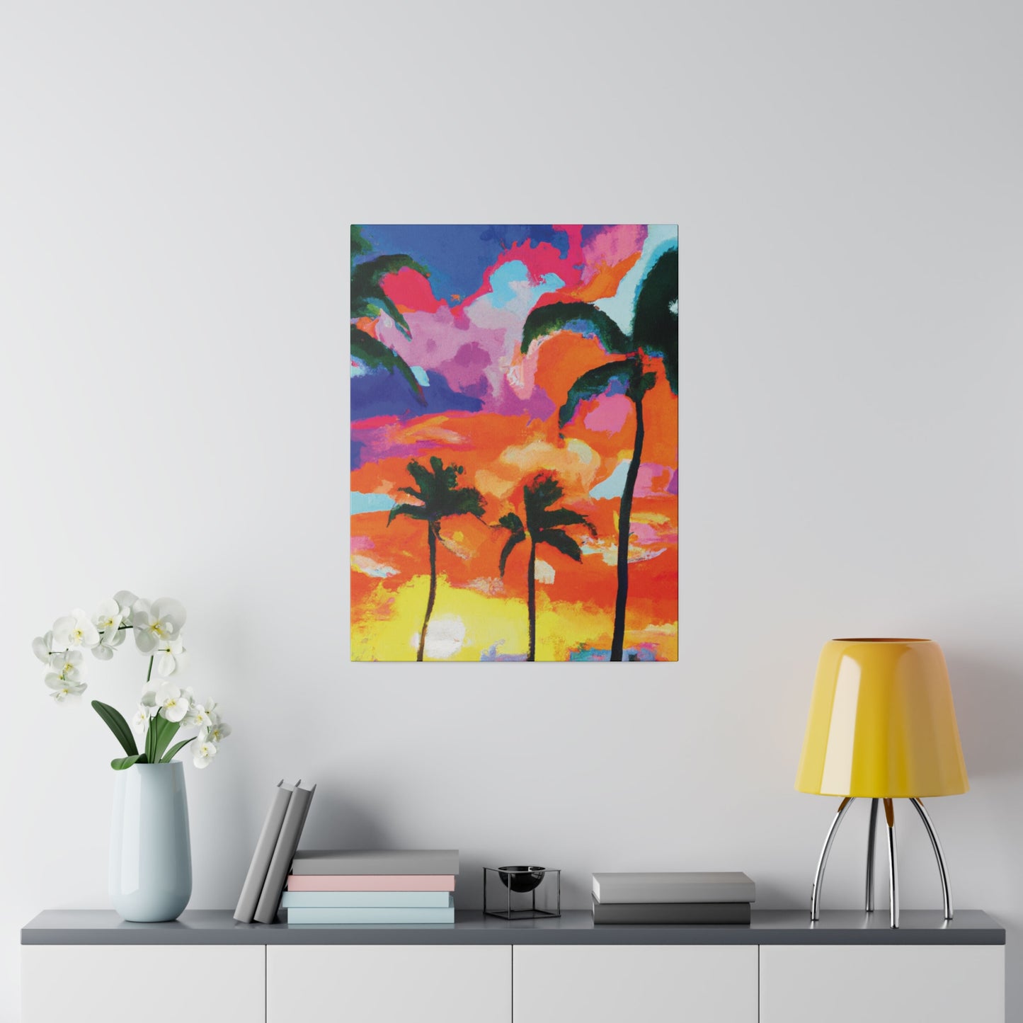 8579F - Miami Beach Sunset Painting Print | Miami | Beach | Sunset | Poster | Home Decor | Wall Art | Canvas