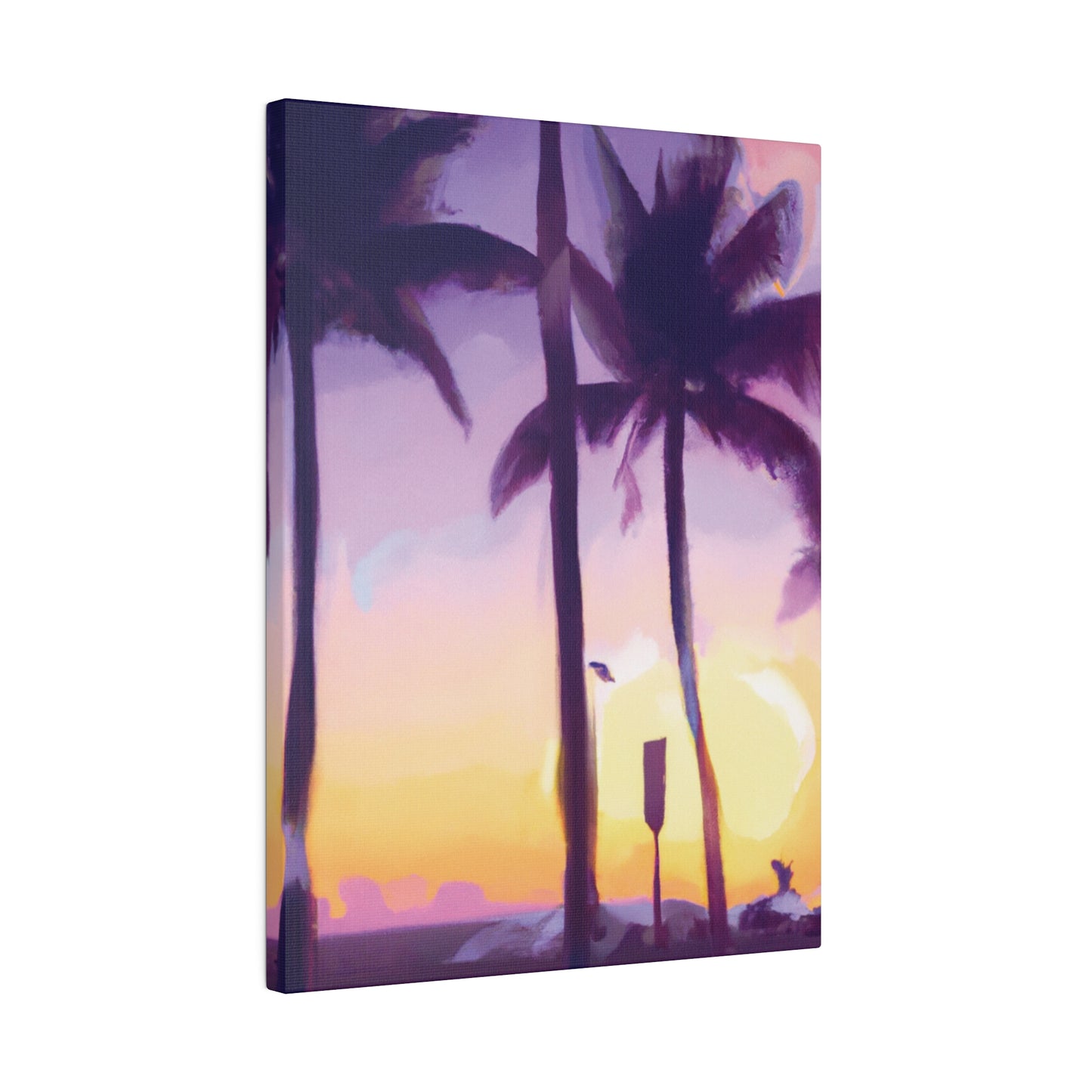 6137G - Miami Beach Sunset Painting Print | Miami | Beach | Sunset | Poster | Home Decor | Wall Art | Canvas