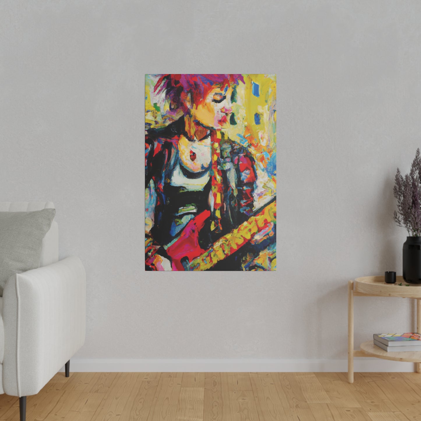 8768U - Rockstar Oil Painting Style Print | Poster | Home Decor | Wall Art | Music Art | Canvas