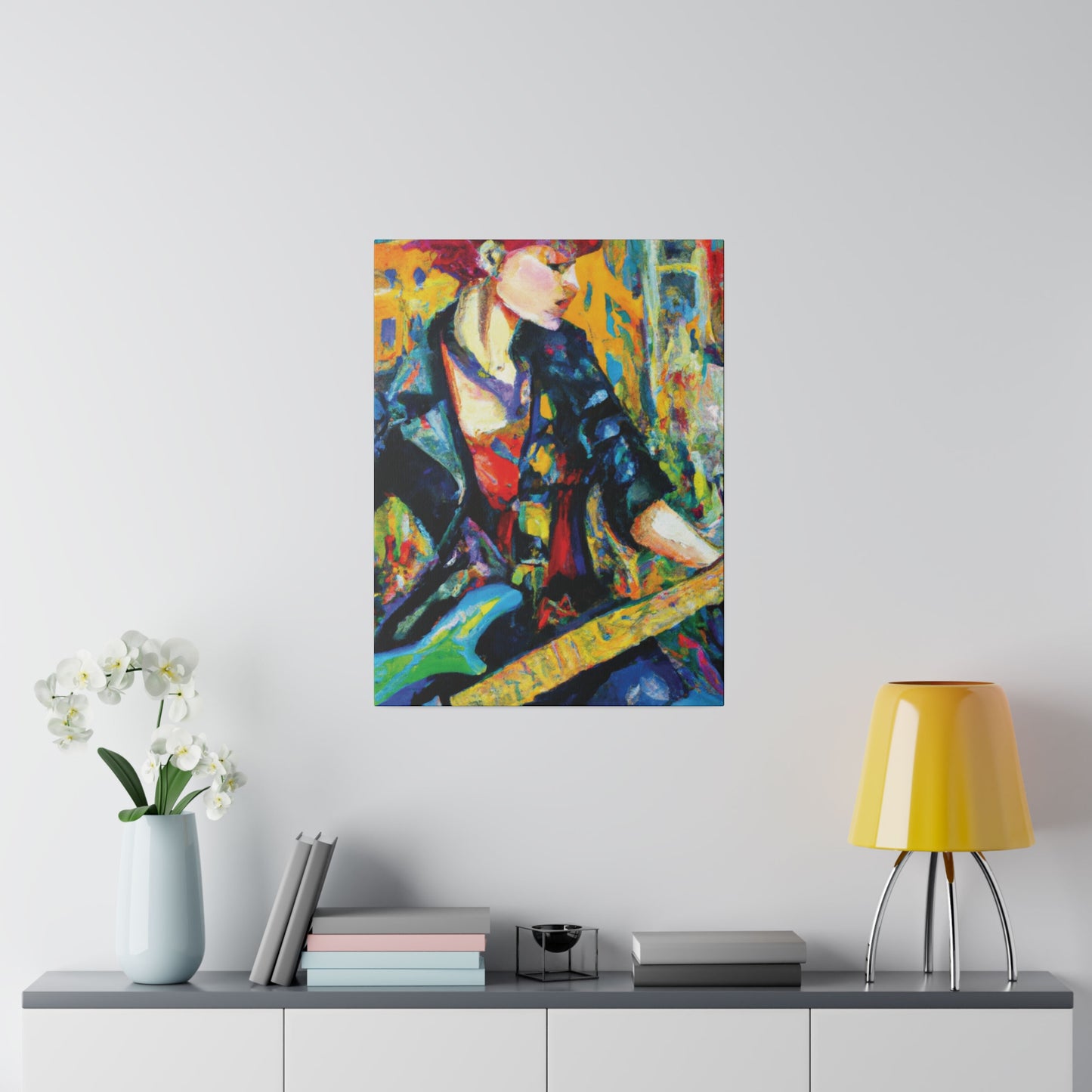 5192N - Rockstar Oil Painting Style Print | Poster | Home Decor | Wall Art | Music Art | Canvas