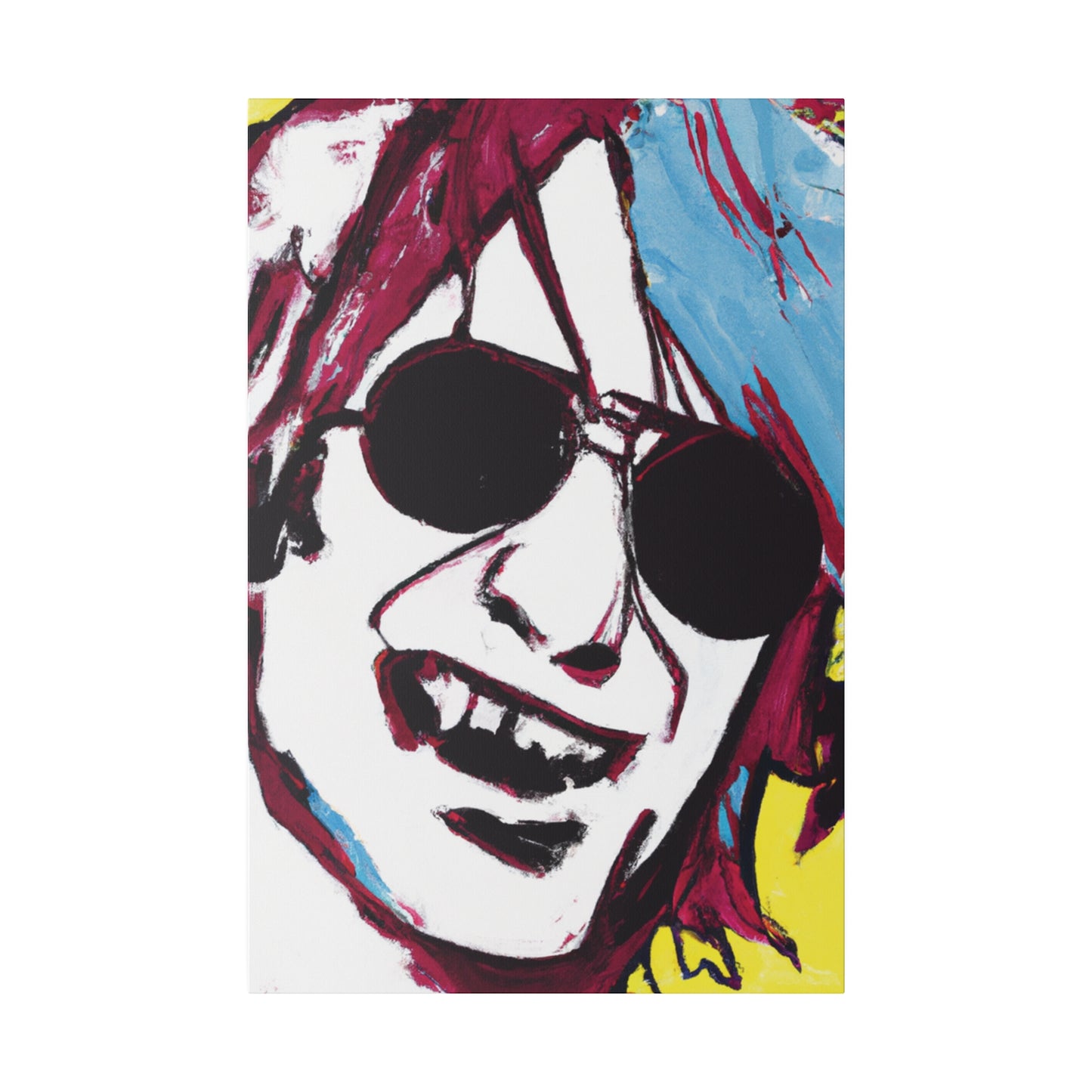 6455Z - Rockstar Painting Print | Face | Abstract | Poster | Home Decor | Wall Art | Music Art | Canvas