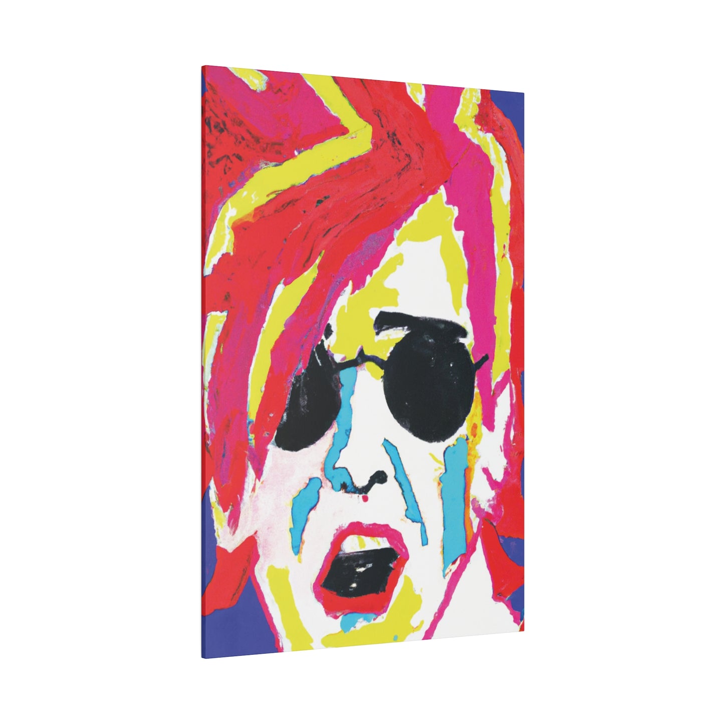 5397K - Rockstar Painting Print | Face | Abstract | Poster | Home Decor | Wall Art | Music Art | Canvas