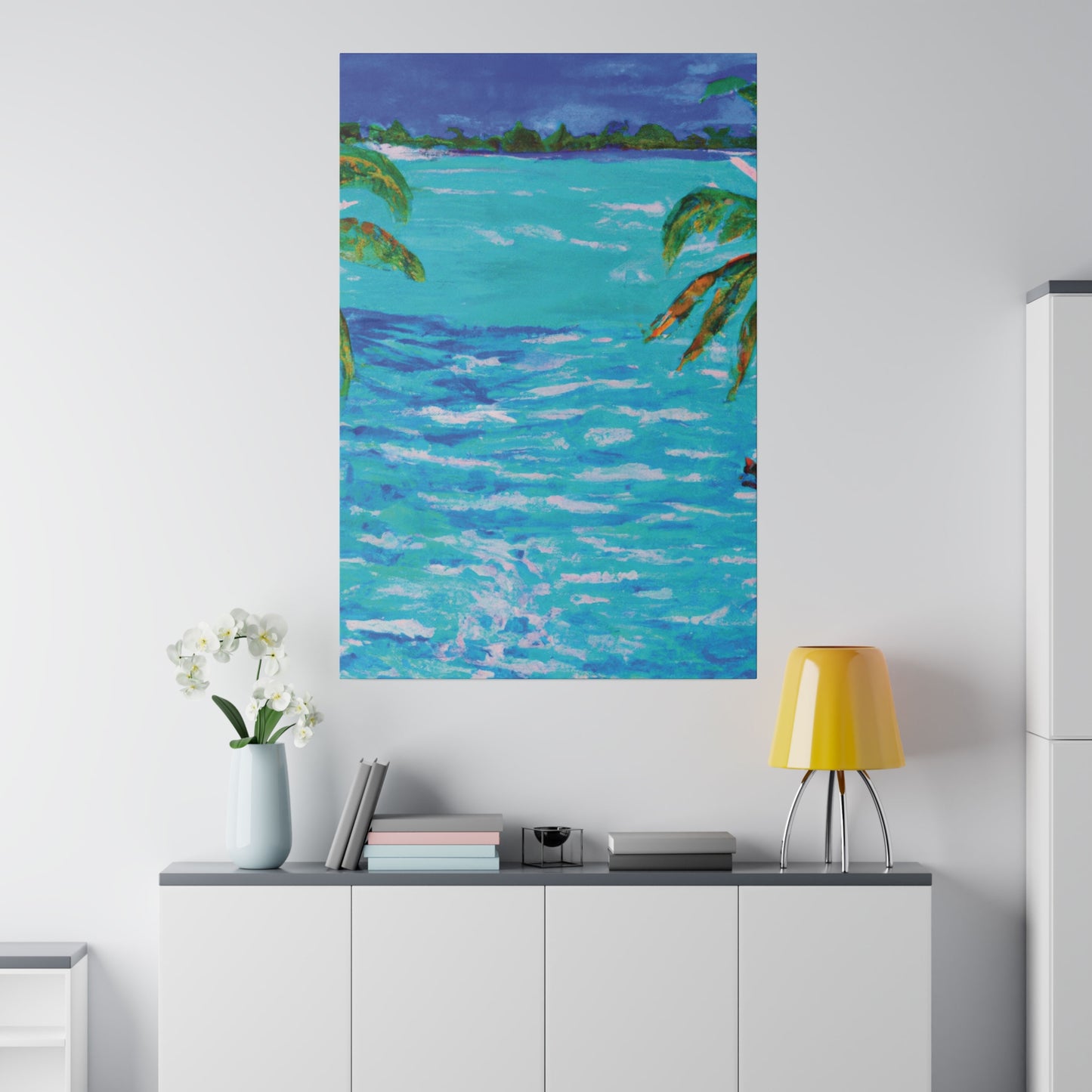 5802L - Bahamas Ocean Painting Print | Bahamas | Ocean | Beach | Poster | Home Decor | Wall Art | Canvas