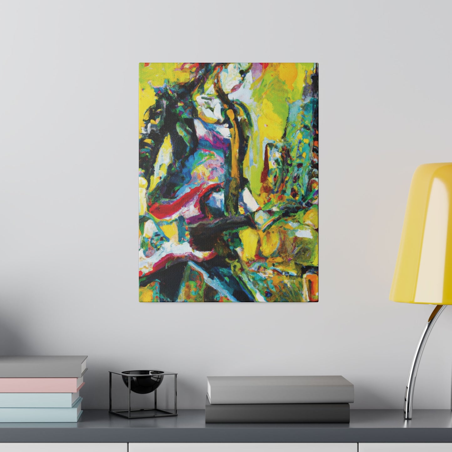 3274Y - Rockstar Oil Painting Style Print | Poster | Home Decor | Wall Art | Music Art | Canvas