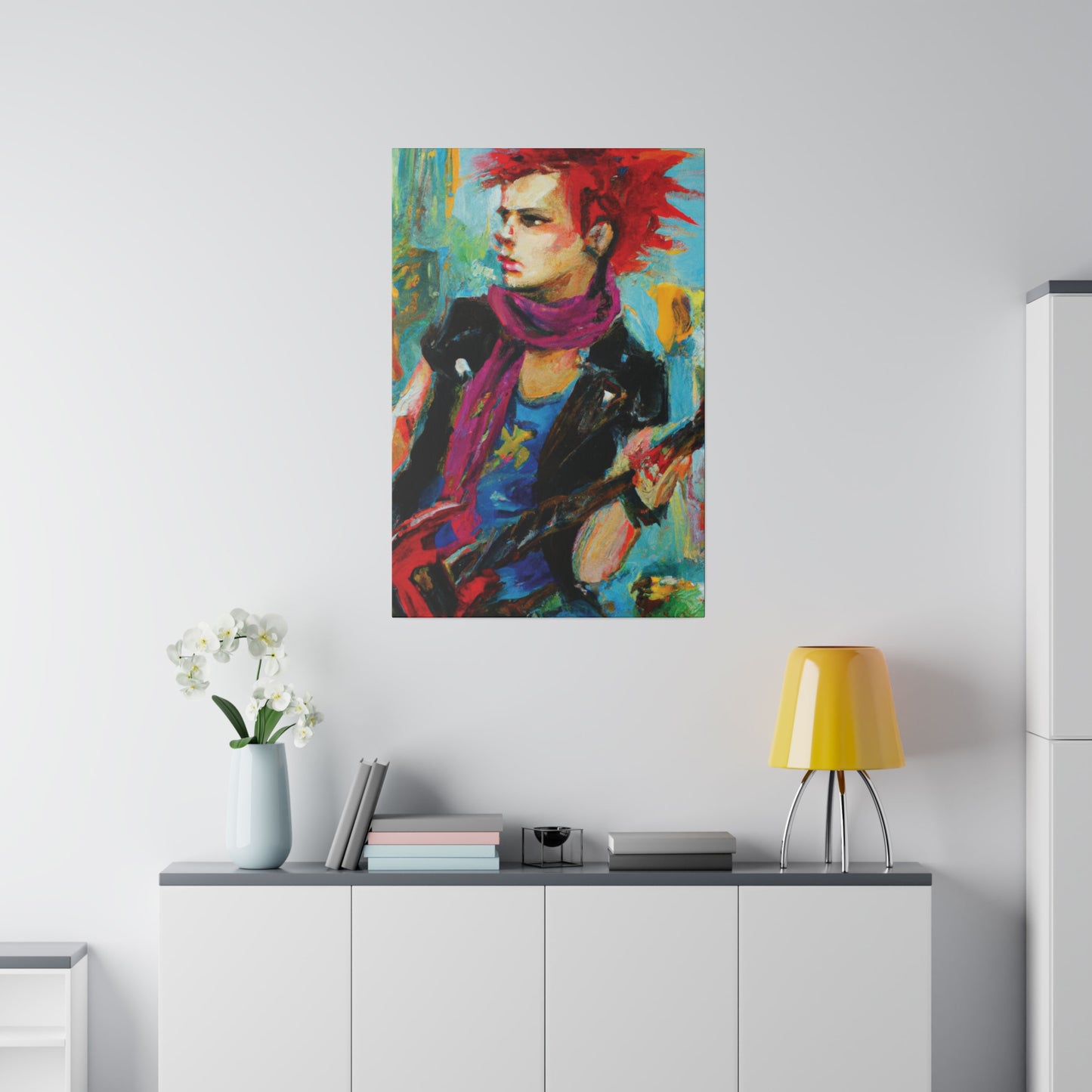 4638X - Rockstar Oil Painting Style Print | Poster | Home Decor | Wall Art | Music Art | Canvas