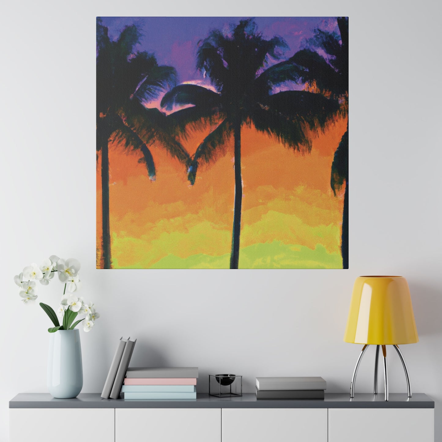 6354V - Miami Beach Sunset Painting Print | Miami | Beach | Sunset | Poster | Home Decor | Wall Art | Canvas