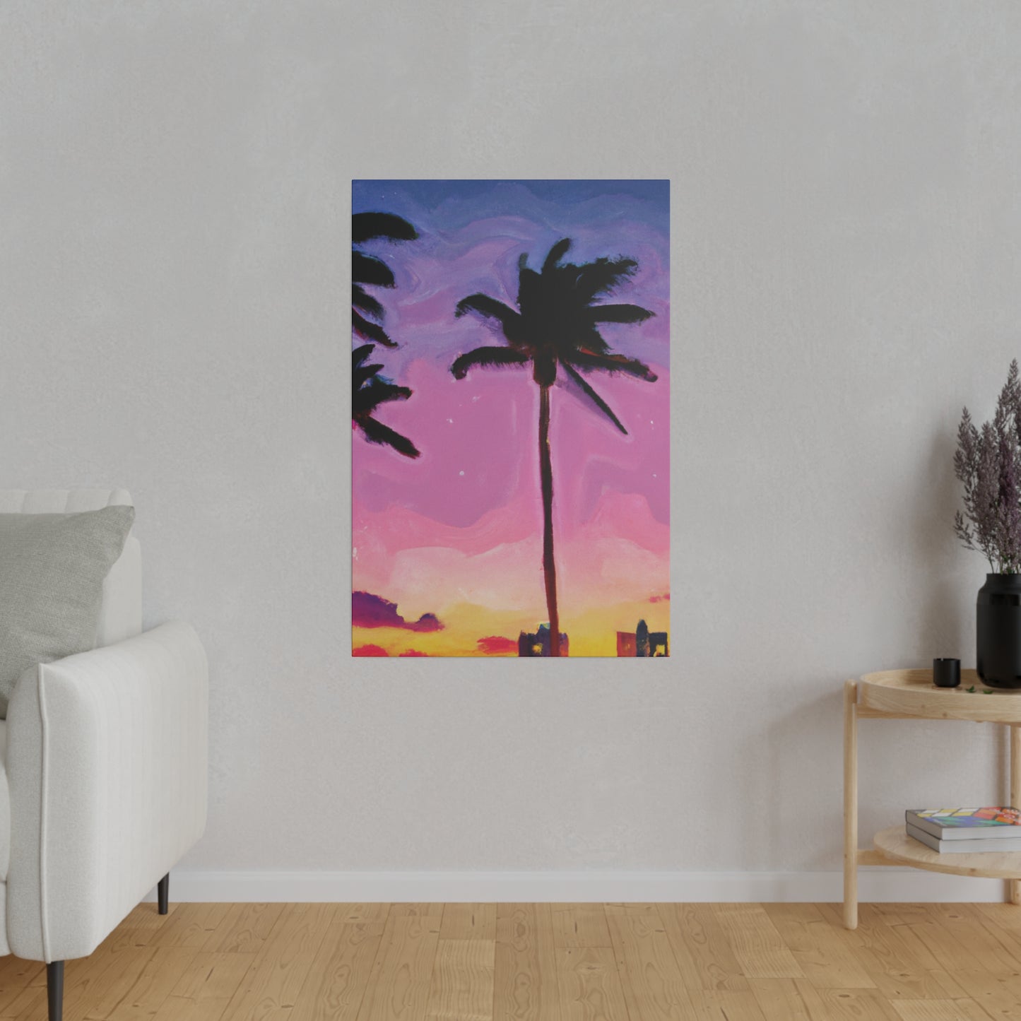 7801Y - Miami Beach Sunset Painting Print | Miami | Beach | Sunset | Poster | Home Decor | Wall Art | Canvas