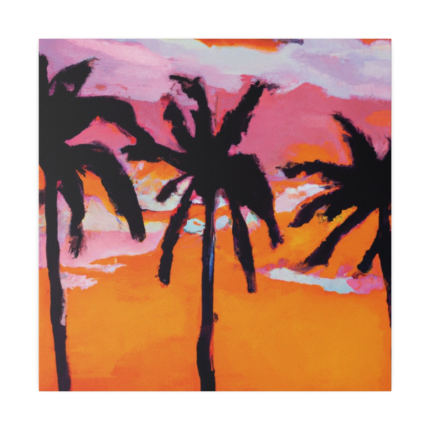 4491U - Miami Beach Sunset Painting Print | Miami | Beach | Sunset | Poster | Home Decor | Wall Art | Canvas