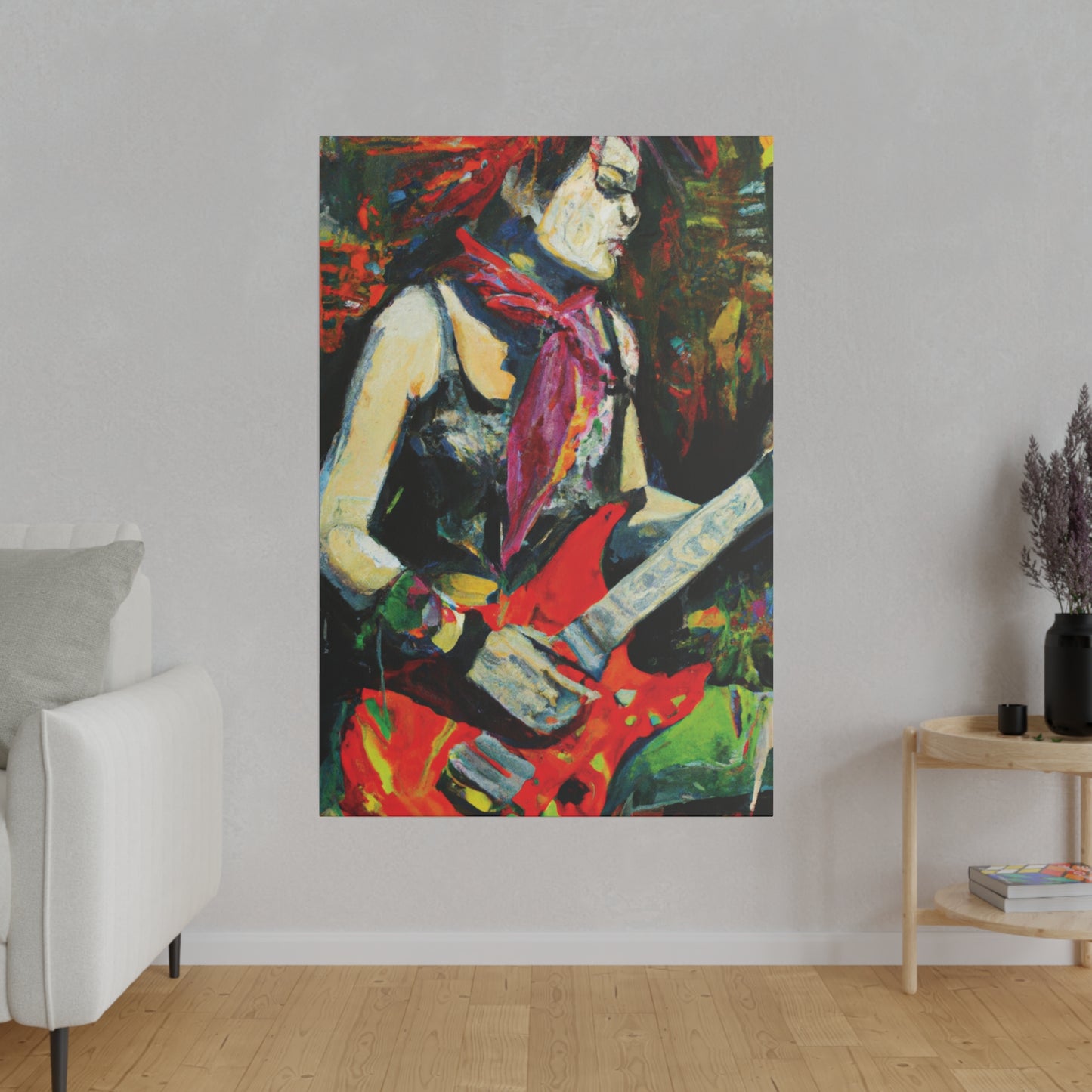 7203Q - Rockstar Oil Painting Style Print | Poster | Home Decor | Wall Art | Music Art | Canvas