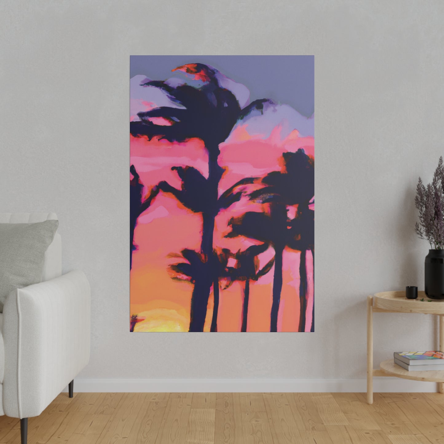 7993P - Miami Beach Sunset Painting Print | Miami | Beach | Sunset | Poster | Home Decor | Wall Art | Canvas