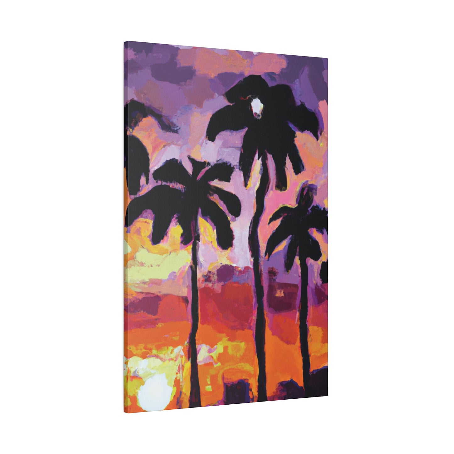 7449F - Miami Beach Sunset Painting Print | Miami | Beach | Sunset | Poster | Home Decor | Wall Art | Canvas