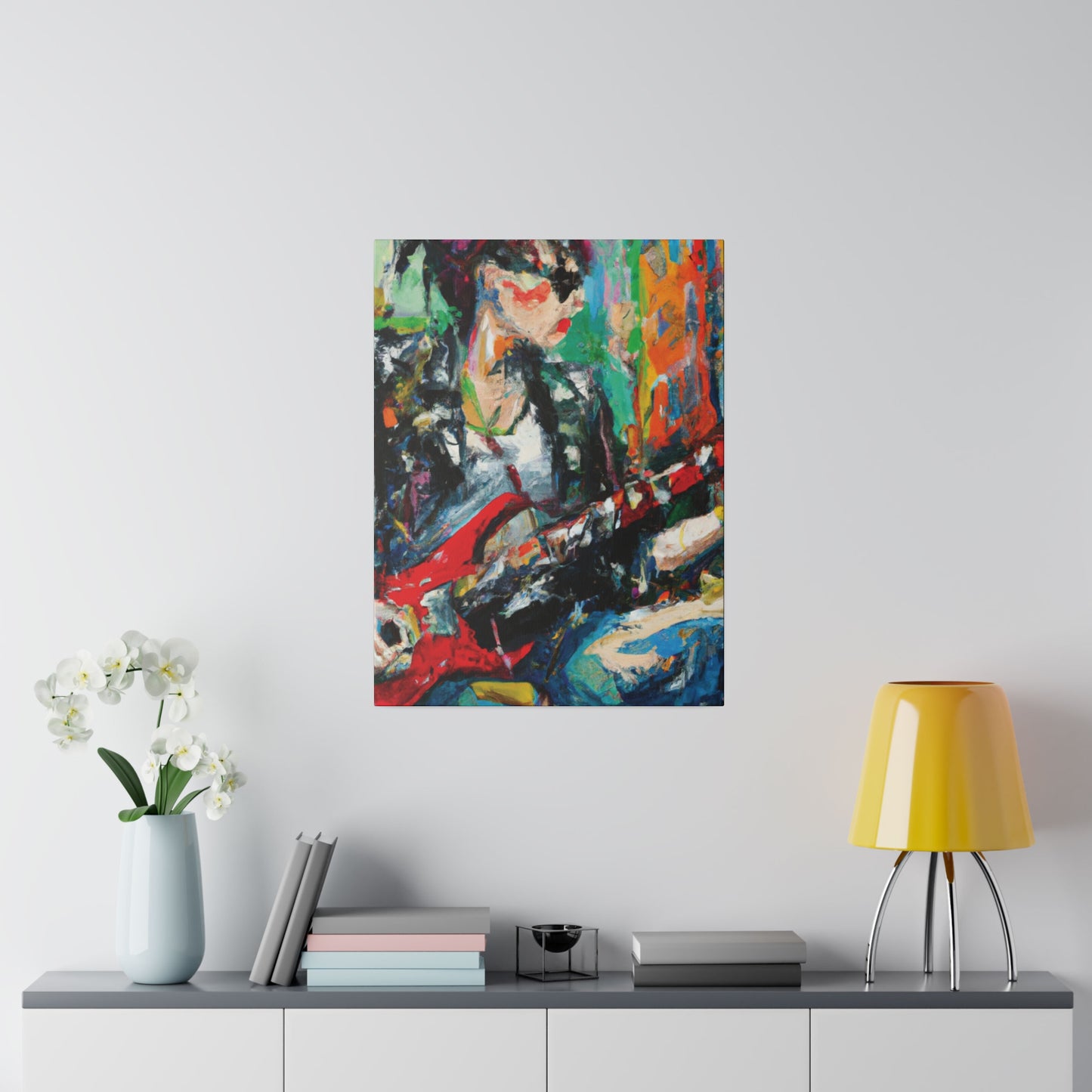 8390L - Rockstar Oil Painting Style Print | Poster | Home Decor | Wall Art | Music Art | Canvas