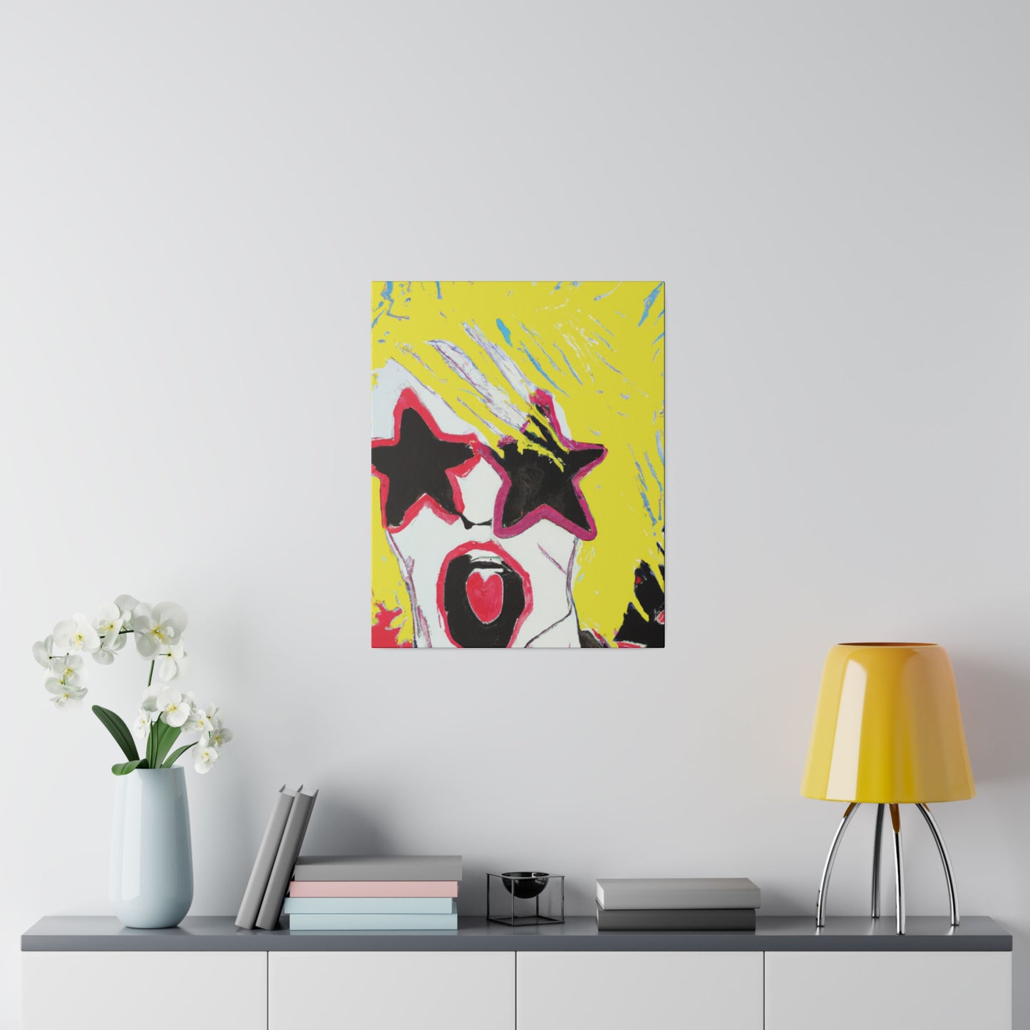 6256G - Rockstar Painting Print | Face | Abstract | Poster | Home Decor | Wall Art | Music Art | Canvas