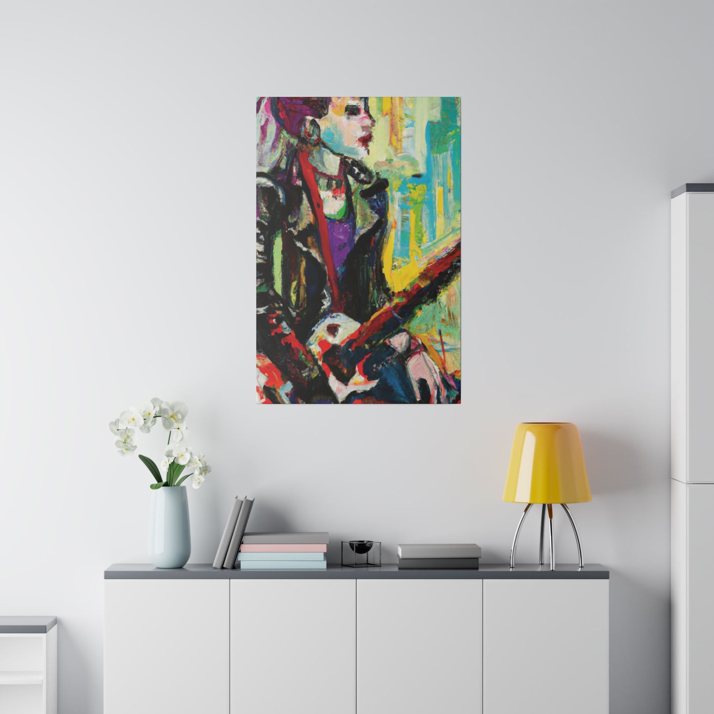 4247P - Rockstar Oil Painting Style Print | Poster | Home Decor | Wall Art | Music Art | Canvas