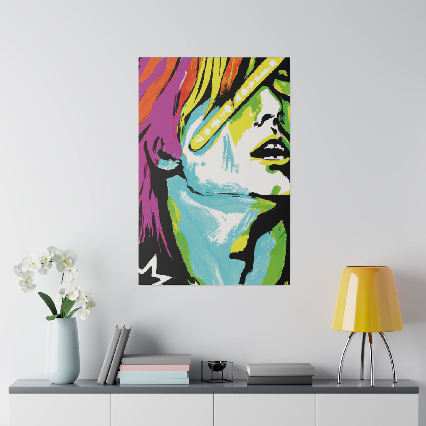 2120E - Rockstar Painting Print | Face | Abstract | Poster | Home Decor | Wall Art | Music Art | Canvas