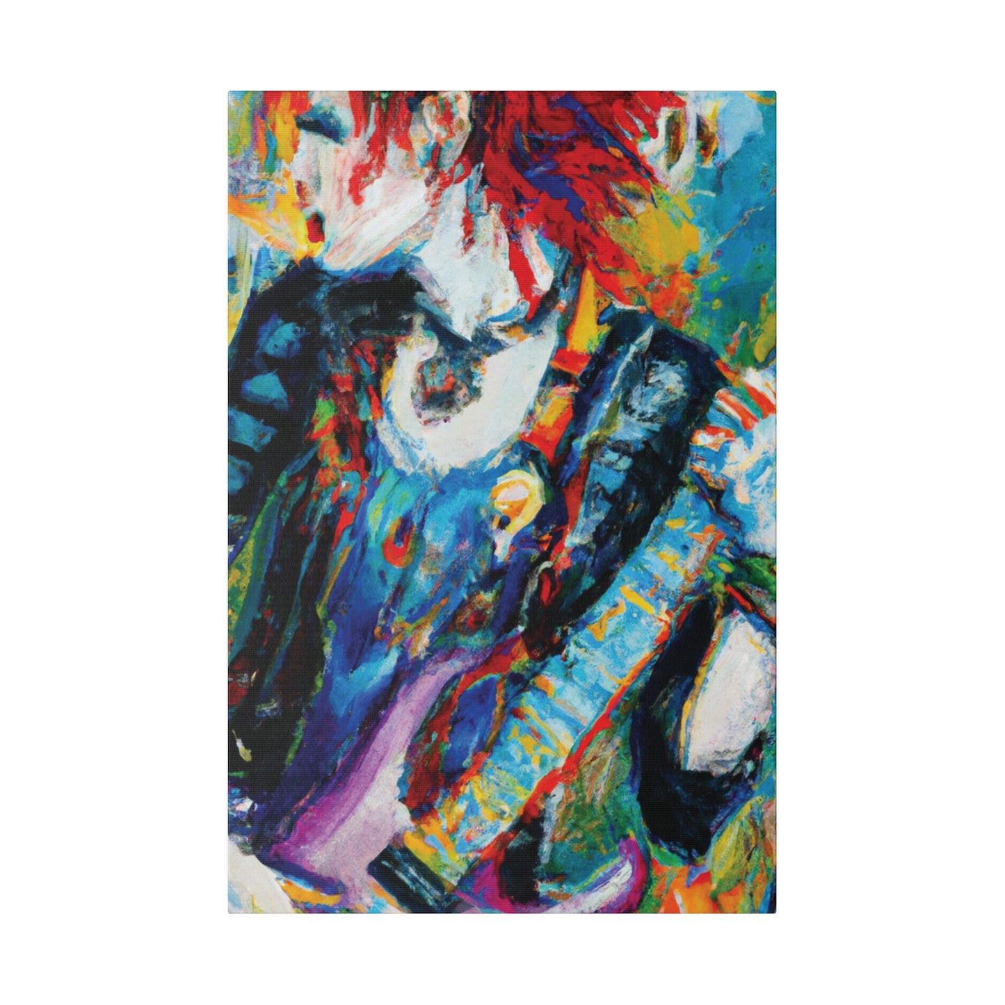 7458A - Rockstar Oil Painting Style Print | Poster | Home Decor | Wall Art | Music Art | Canvas