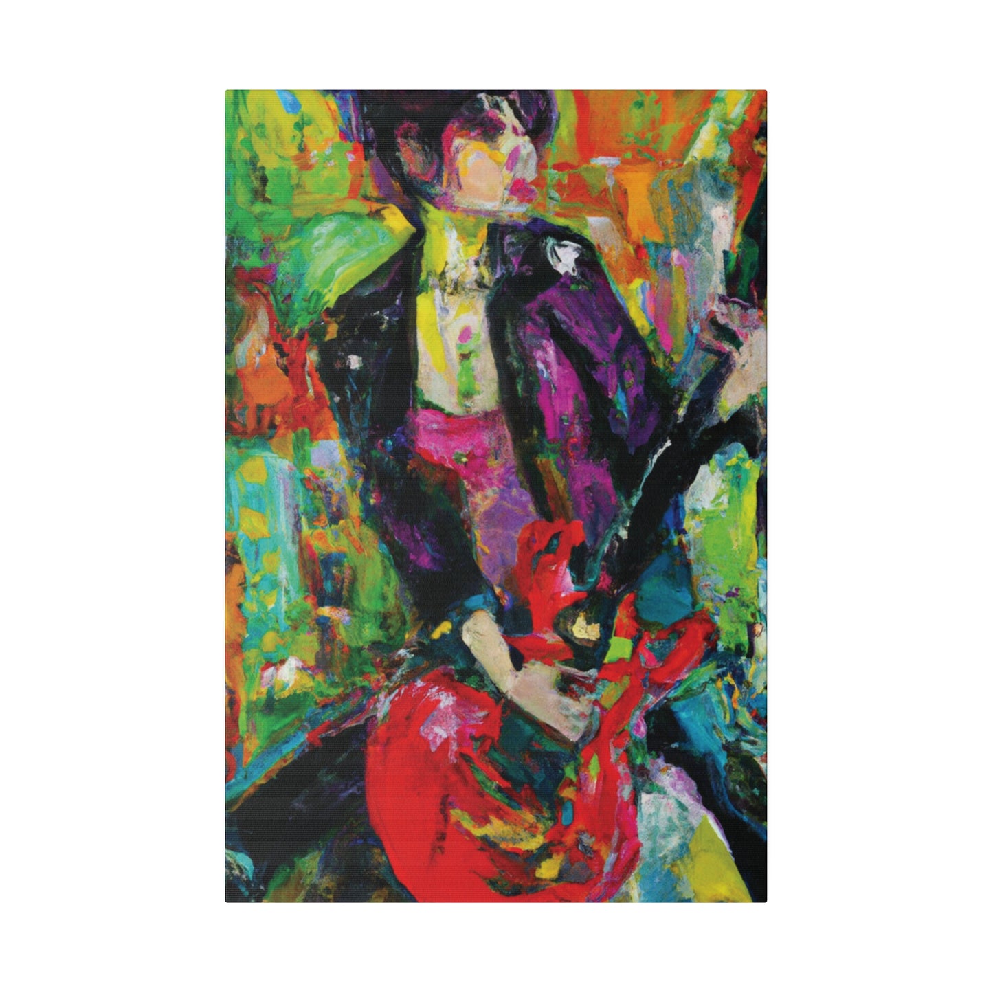 323O - Rockstar Oil Painting Style Print | Poster | Home Decor | Wall Art | Music Art | Canvas
