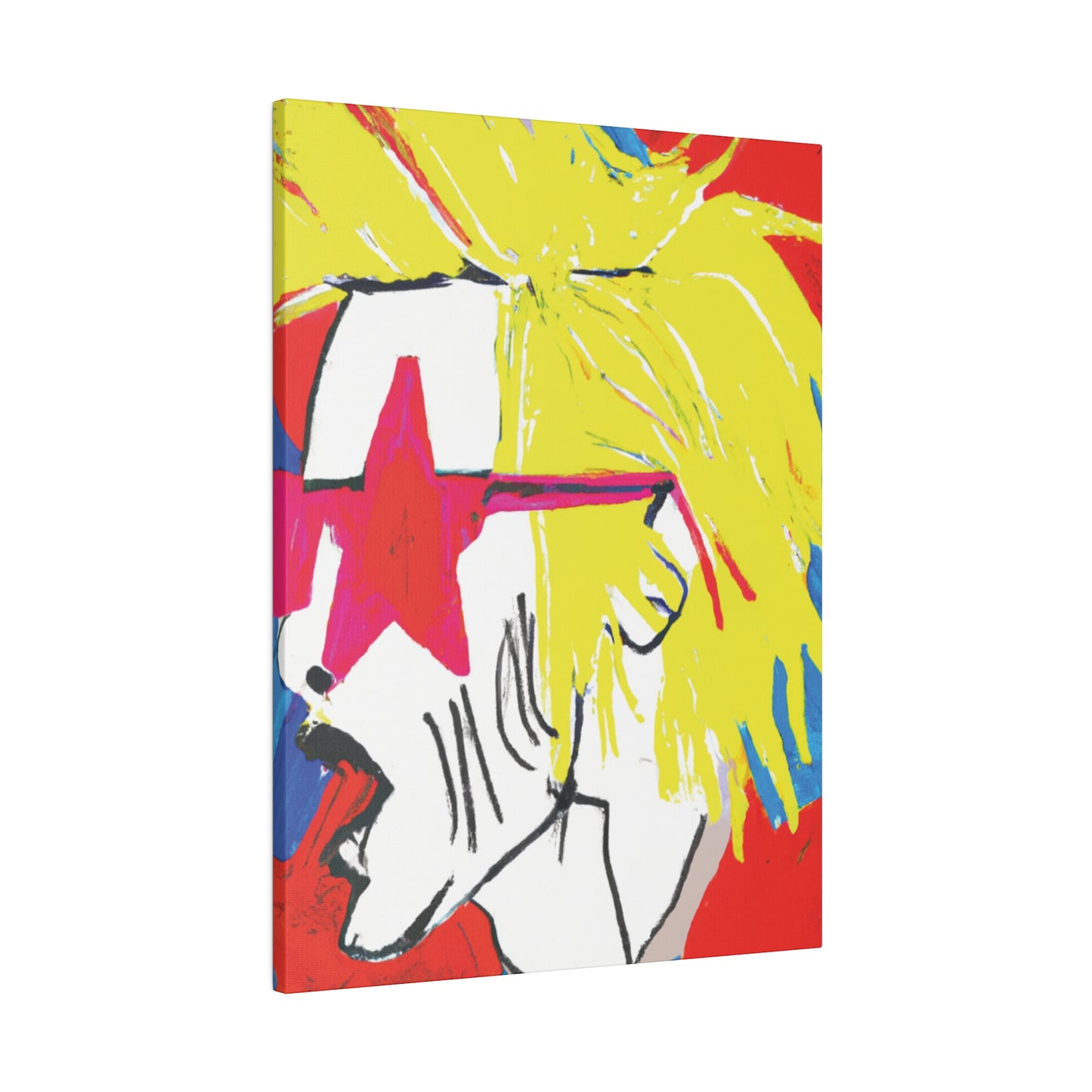 6719V - Rockstar Painting Print | Face | Abstract | Poster | Home Decor | Wall Art | Music Art | Canvas