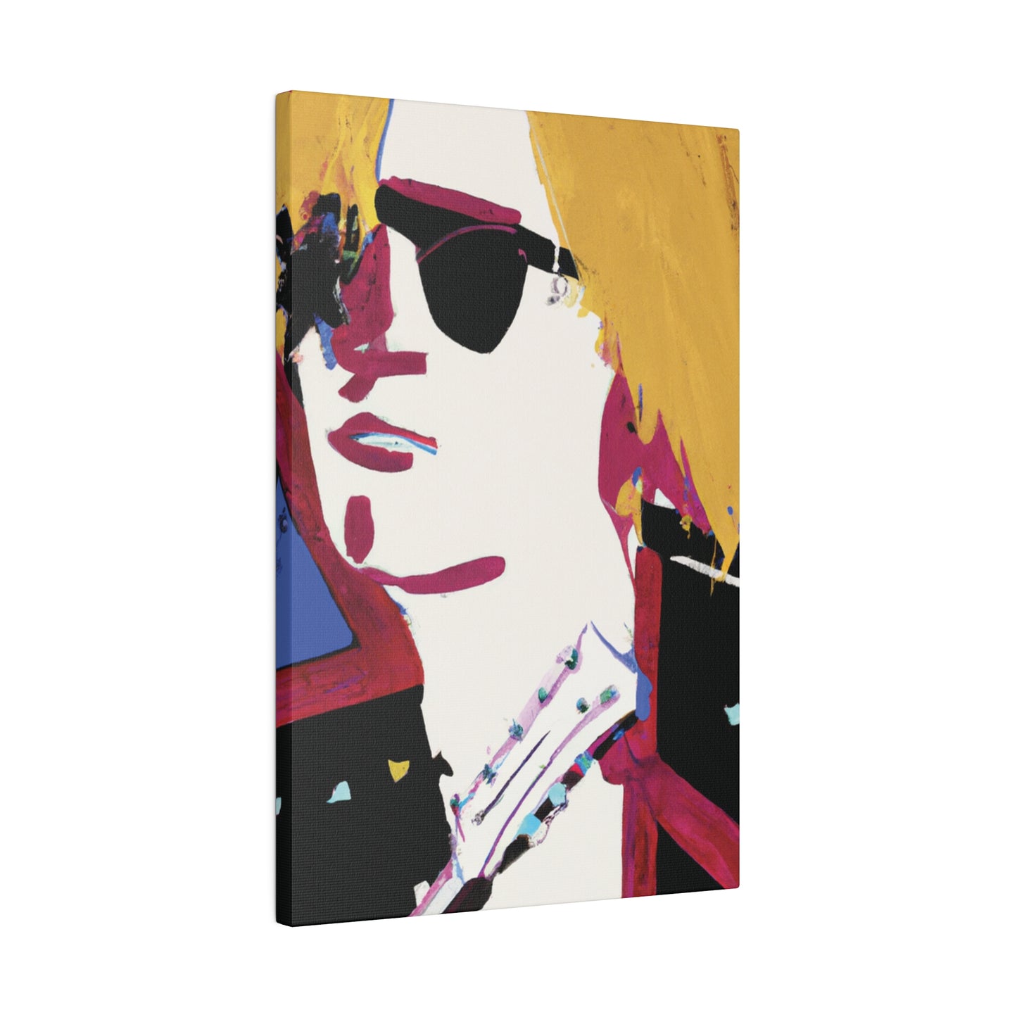 8305A - Rockstar Painting Print | Face | Abstract | Poster | Home Decor | Wall Art | Music Art | Canvas