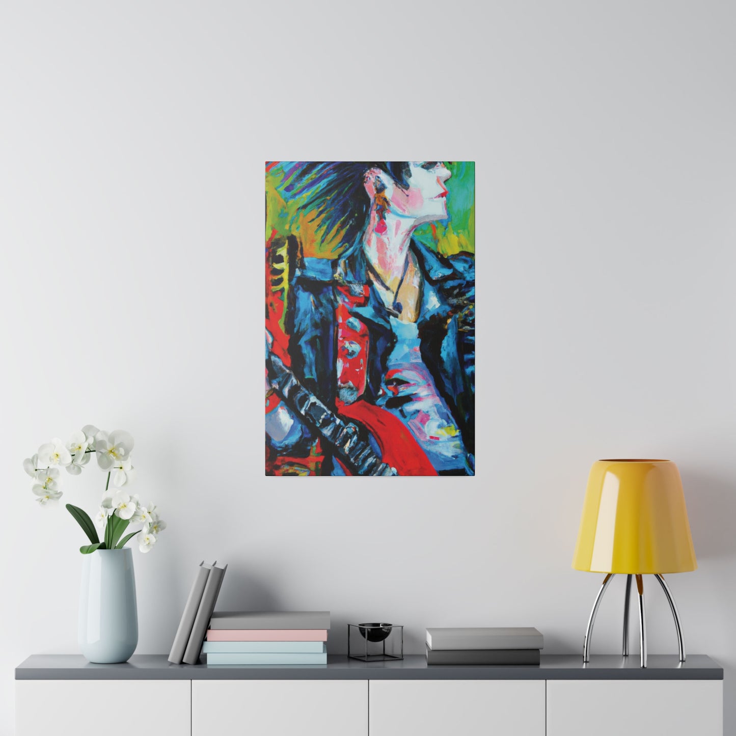 4109T - Rockstar Oil Painting Style Print | Poster | Home Decor | Wall Art | Music Art | Canvas