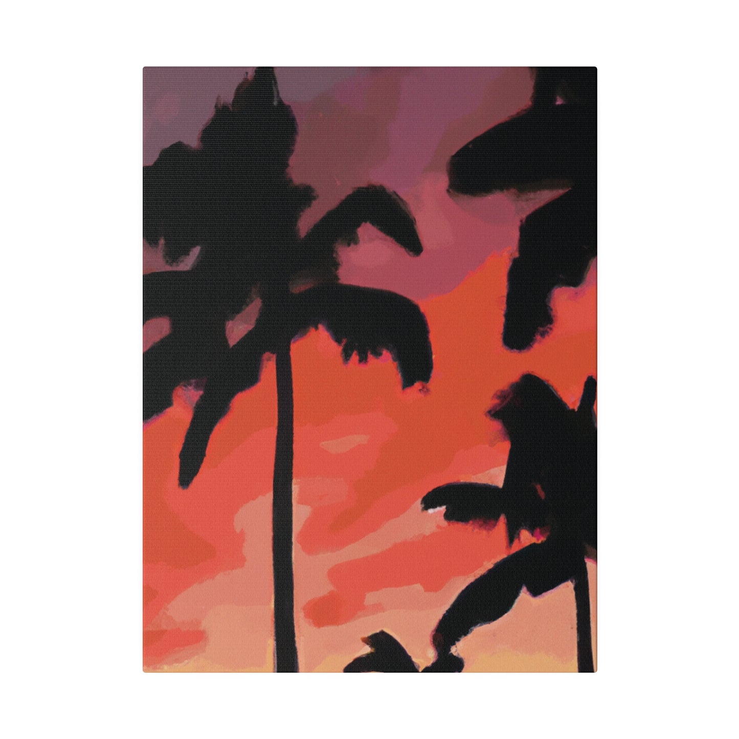 9324K - Miami Beach Sunset Painting Print | Miami | Beach | Sunset | Poster | Home Decor | Wall Art | Canvas