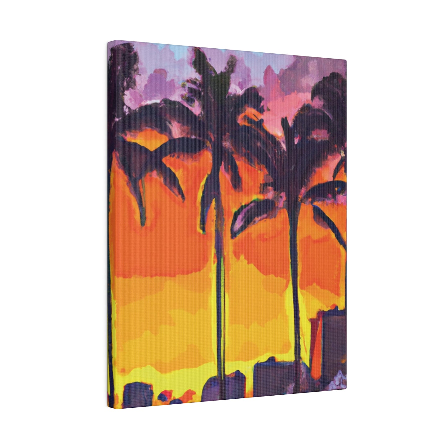 7392A - Miami Beach Sunset Painting Print | Miami | Beach | Sunset | Poster | Home Decor | Wall Art | Canvas